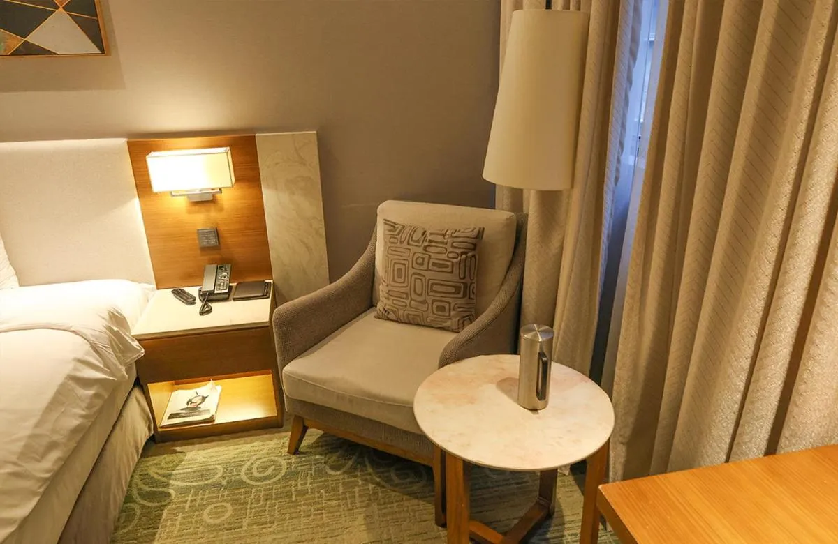 Bed in Hotel Skypark Central Seoul Pangyo