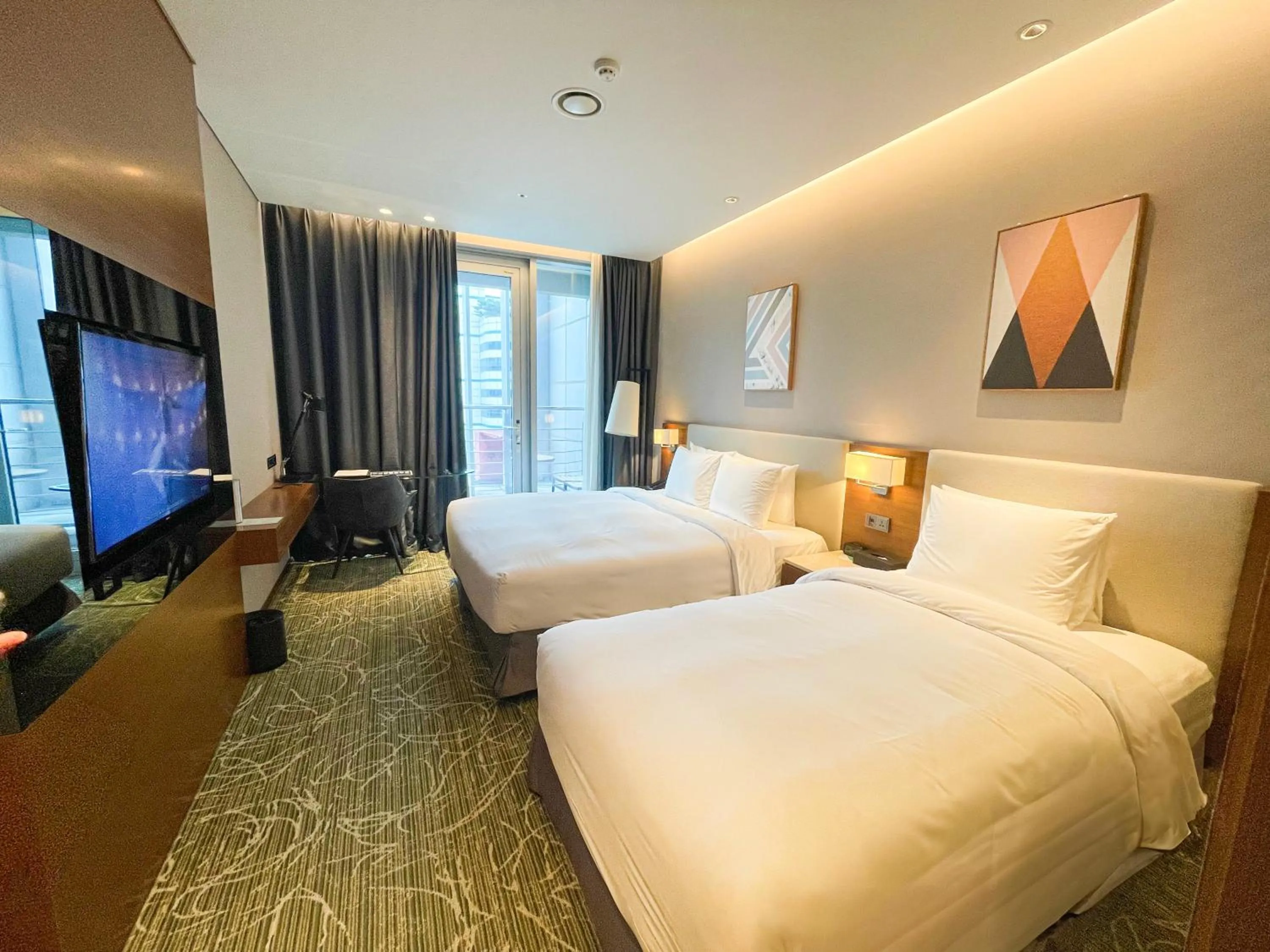 Bed in Hotel Skypark Central Seoul Pangyo