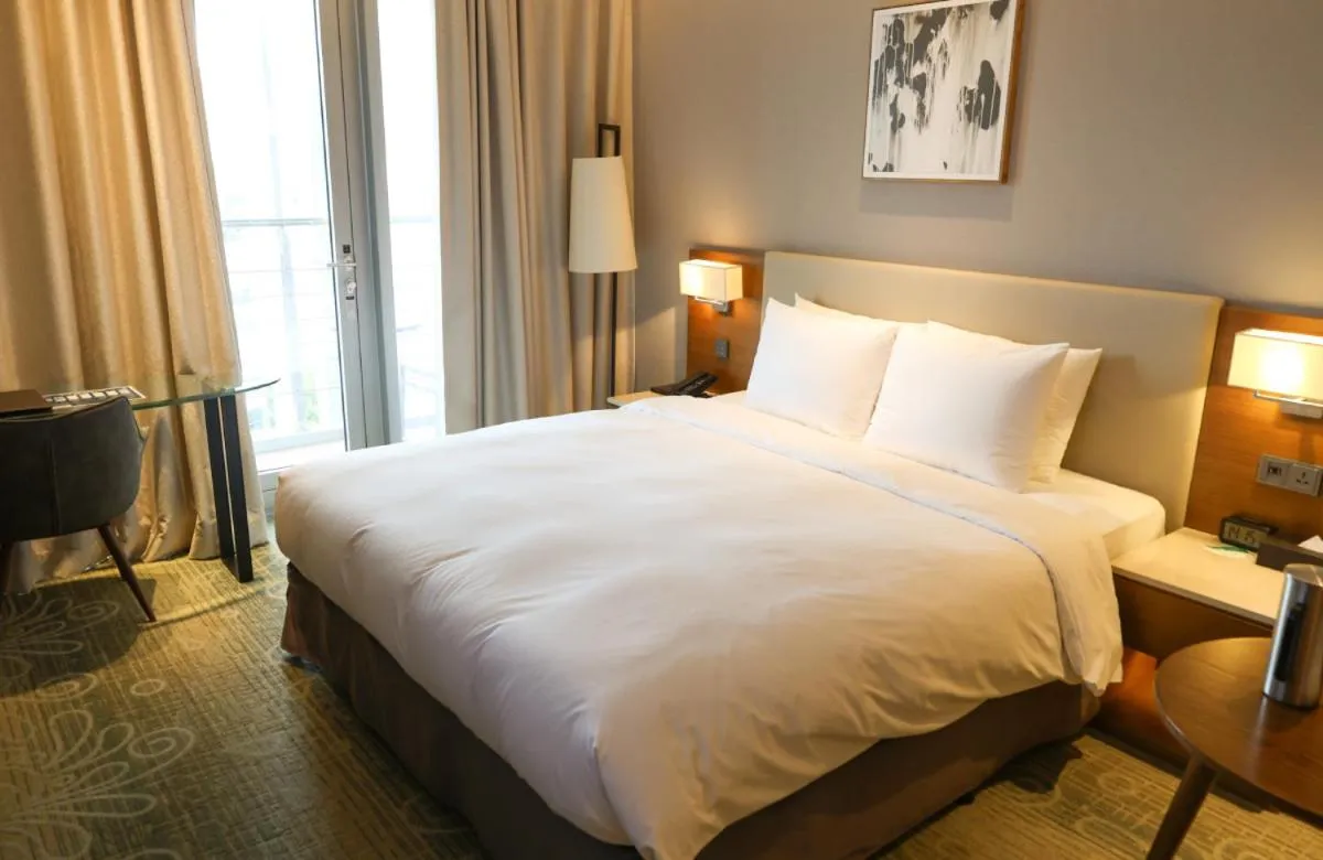 Bed in Hotel Skypark Central Seoul Pangyo
