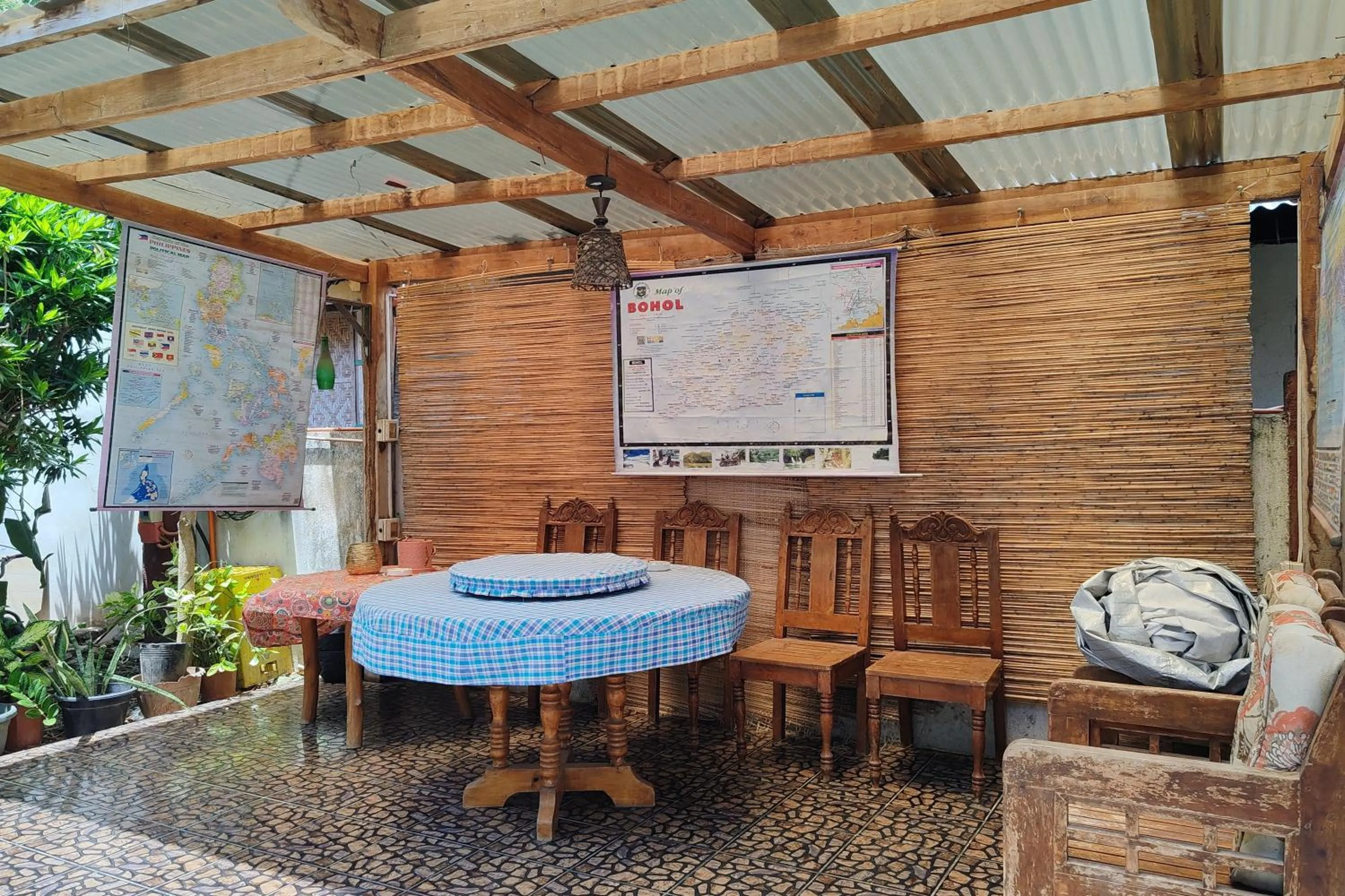 Seating area in Intoy's Place Panglao near Beach