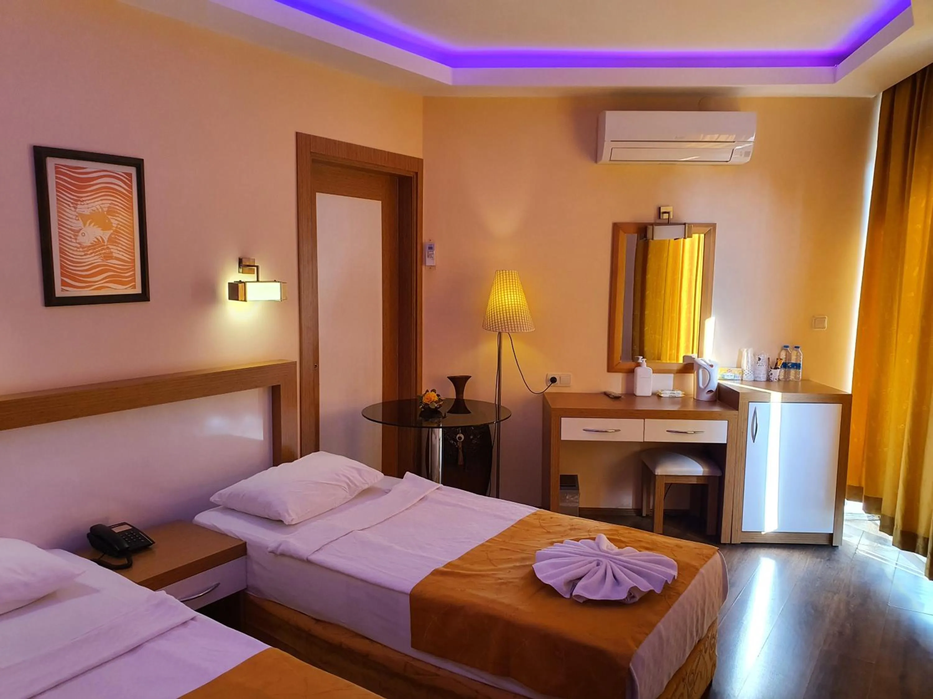 Bed in Kleopatra Ikiz Hotel