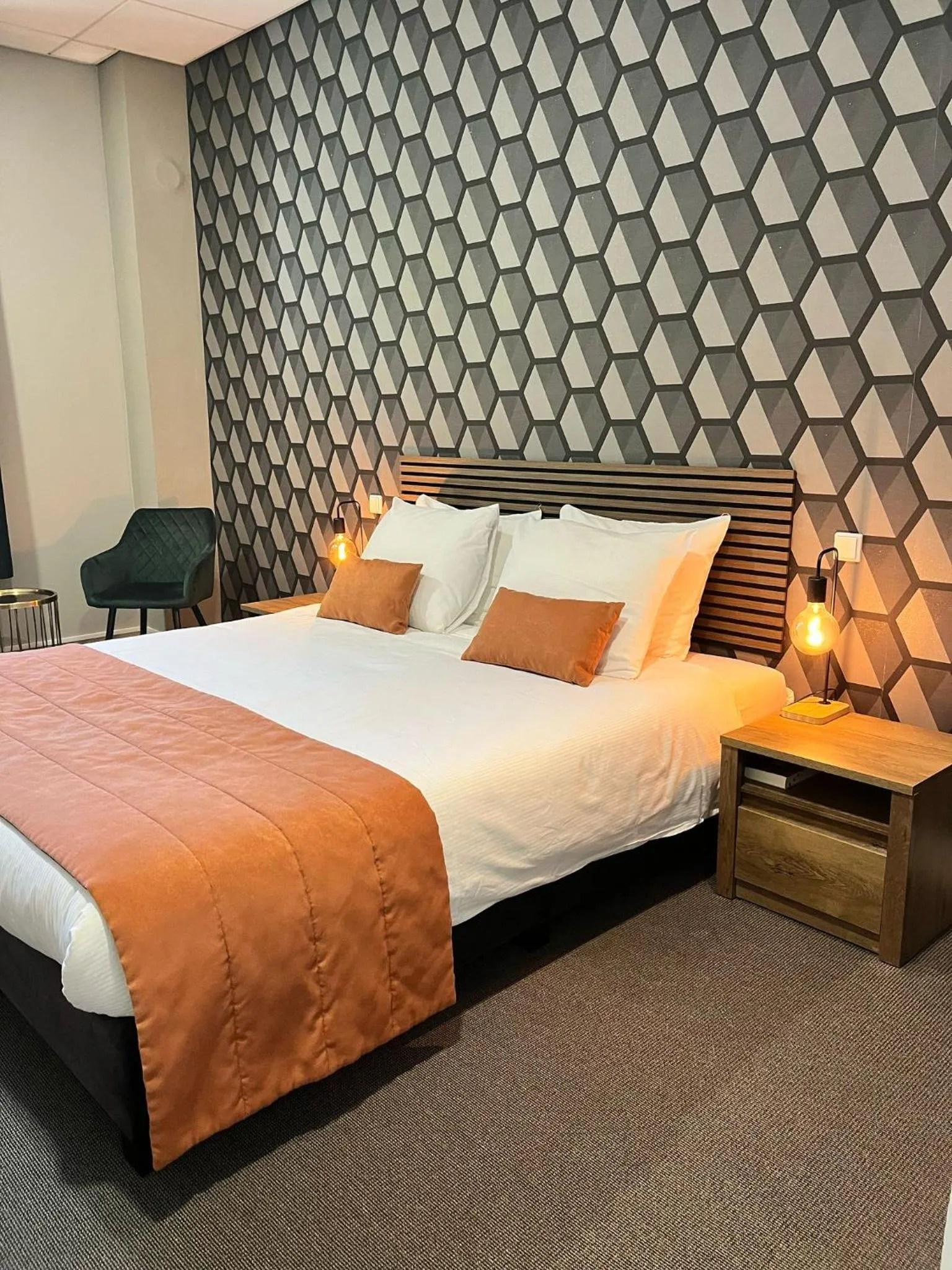 Bed in Hotel De Roode Leeuw Terborg