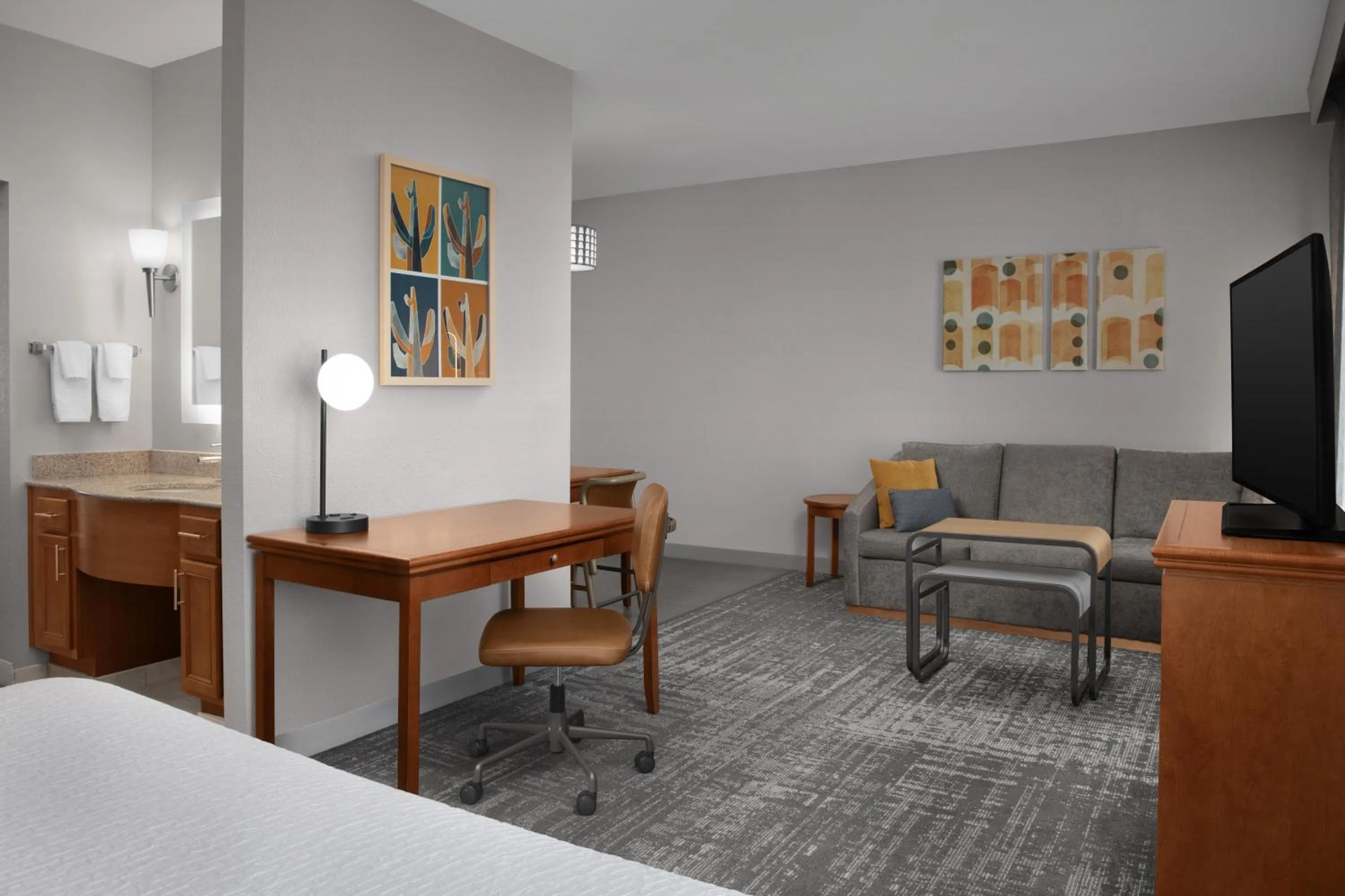 Living room, Bed in Homewood Suites by Hilton Yuma