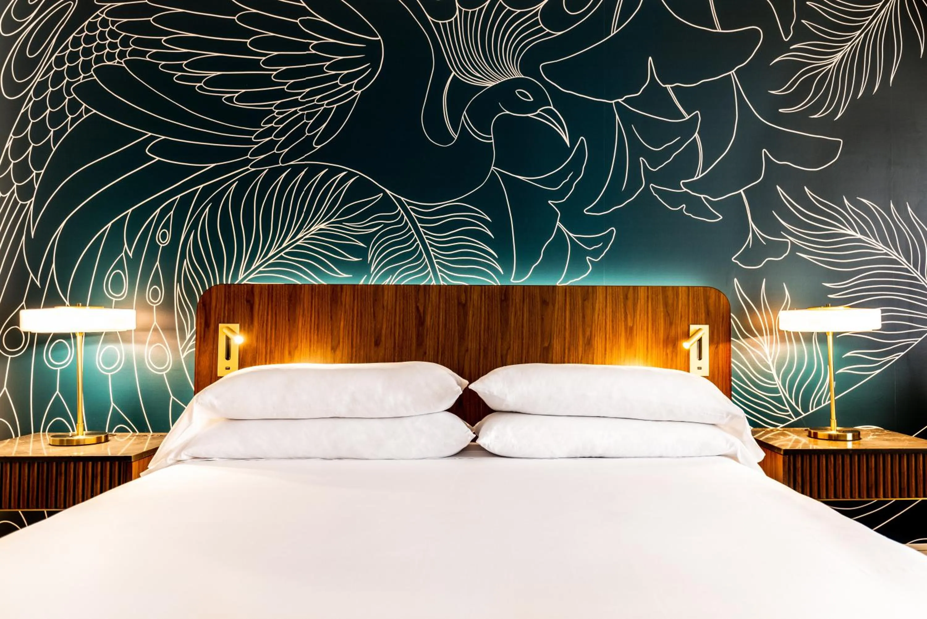 Decorative detail, Bed in The Clyde Hotel