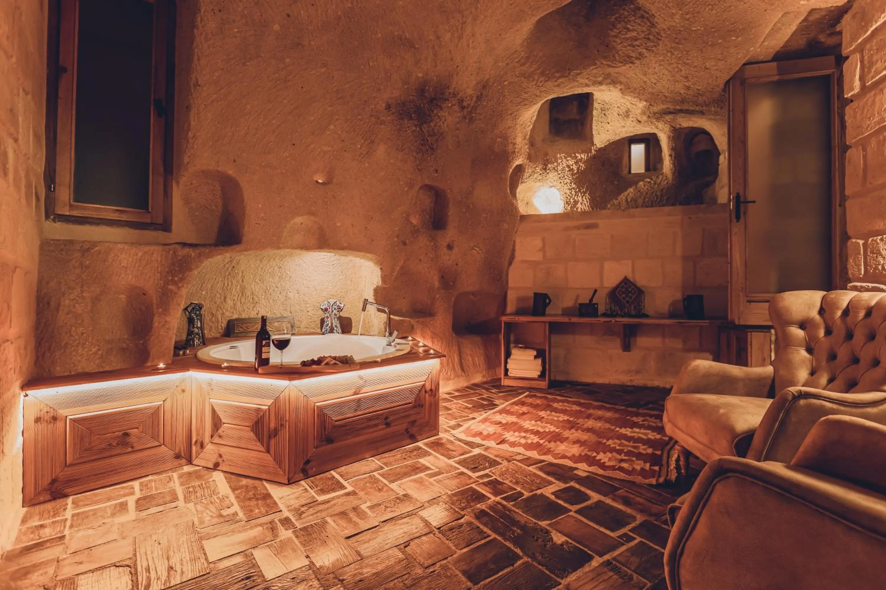 Seating area, Bed in La maison de Şişik