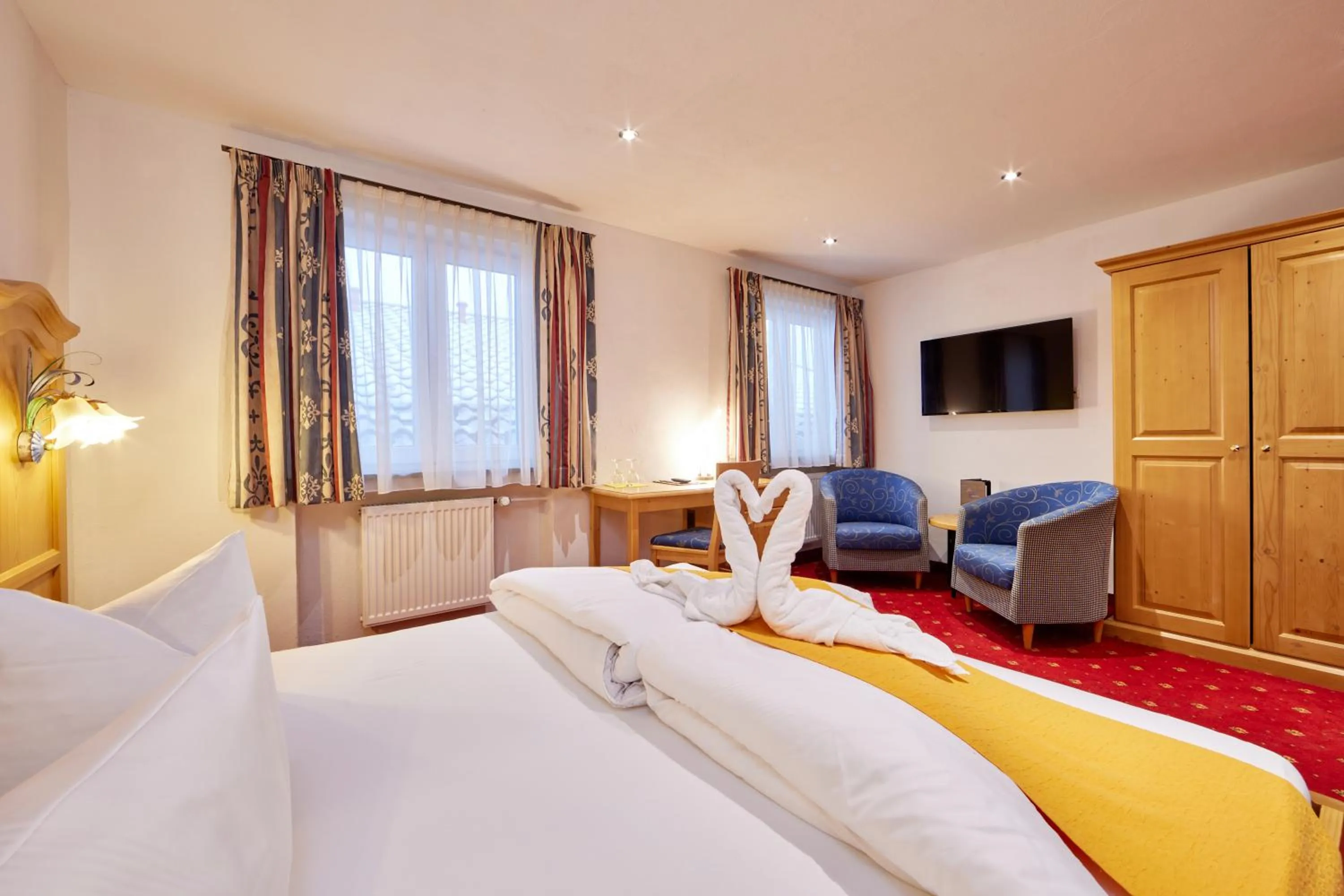 Bed in Alpenhotel Rieger