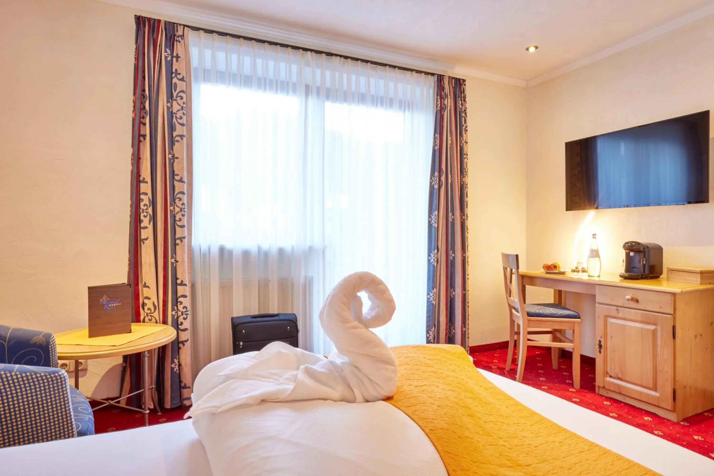 Bed in Alpenhotel Rieger