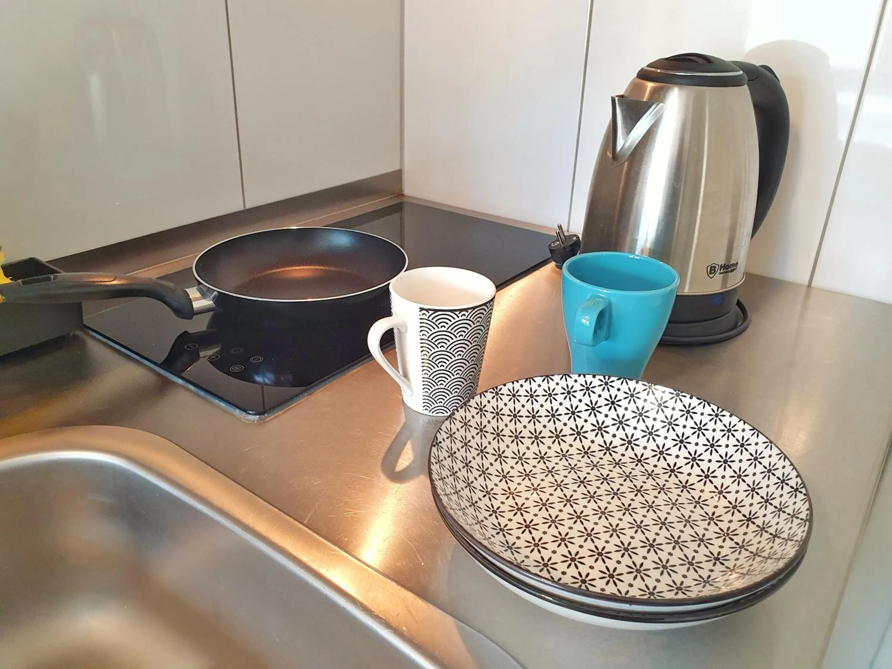 Kitchen or kitchenette in Aparthotel Jonas