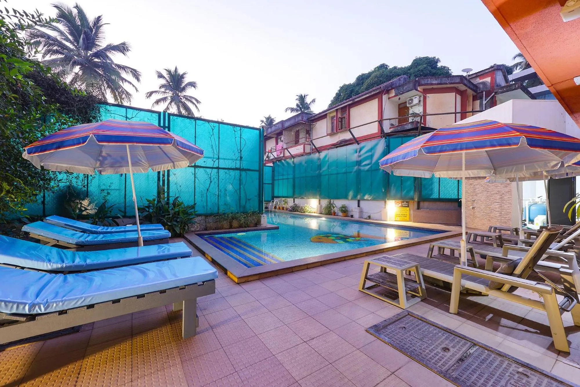Pool view in Fabhotel Prime Sarala Crown - 500M From Calangute Beach