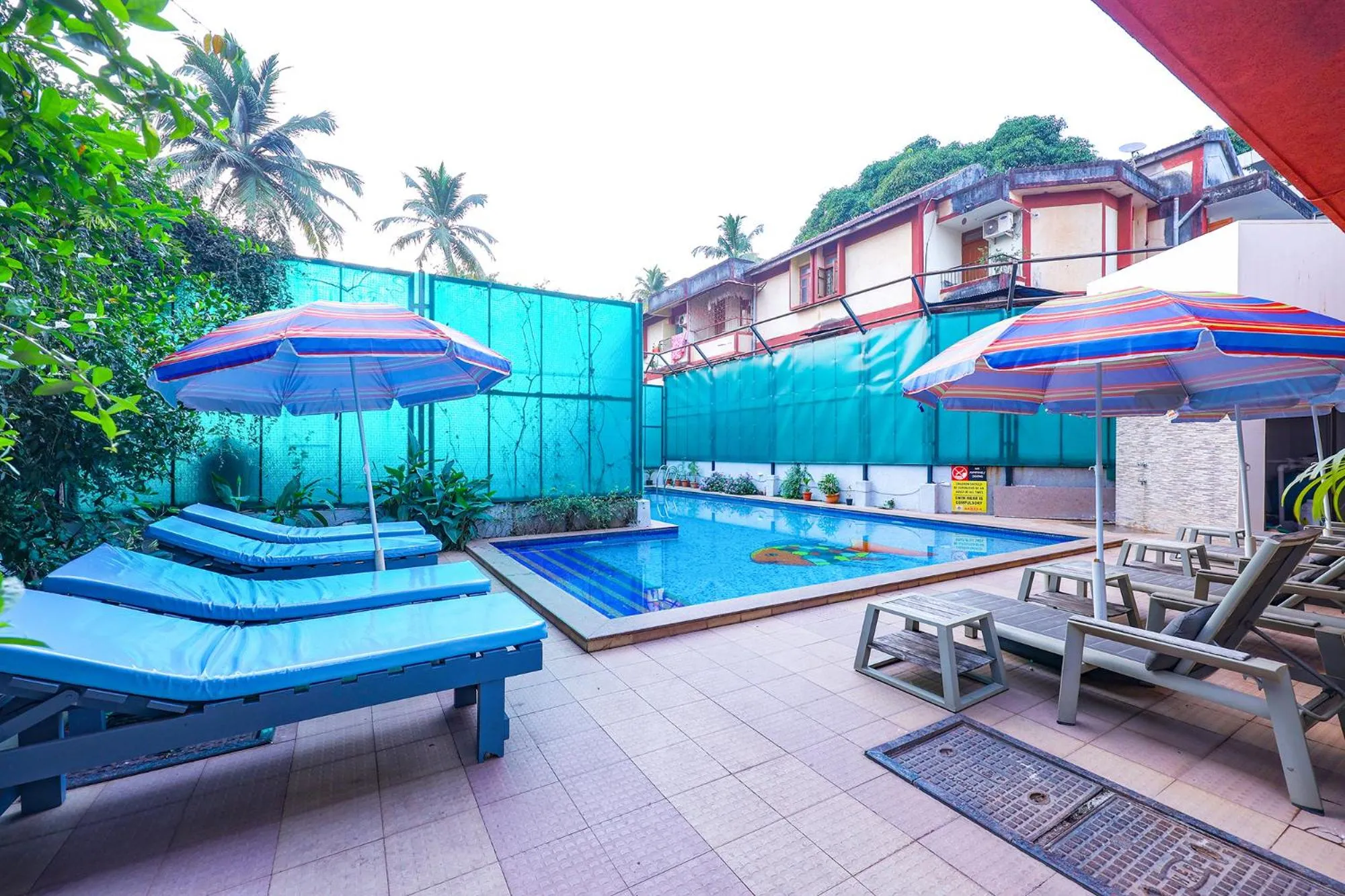 Pool view in Fabhotel Prime Sarala Crown - 500M From Calangute Beach