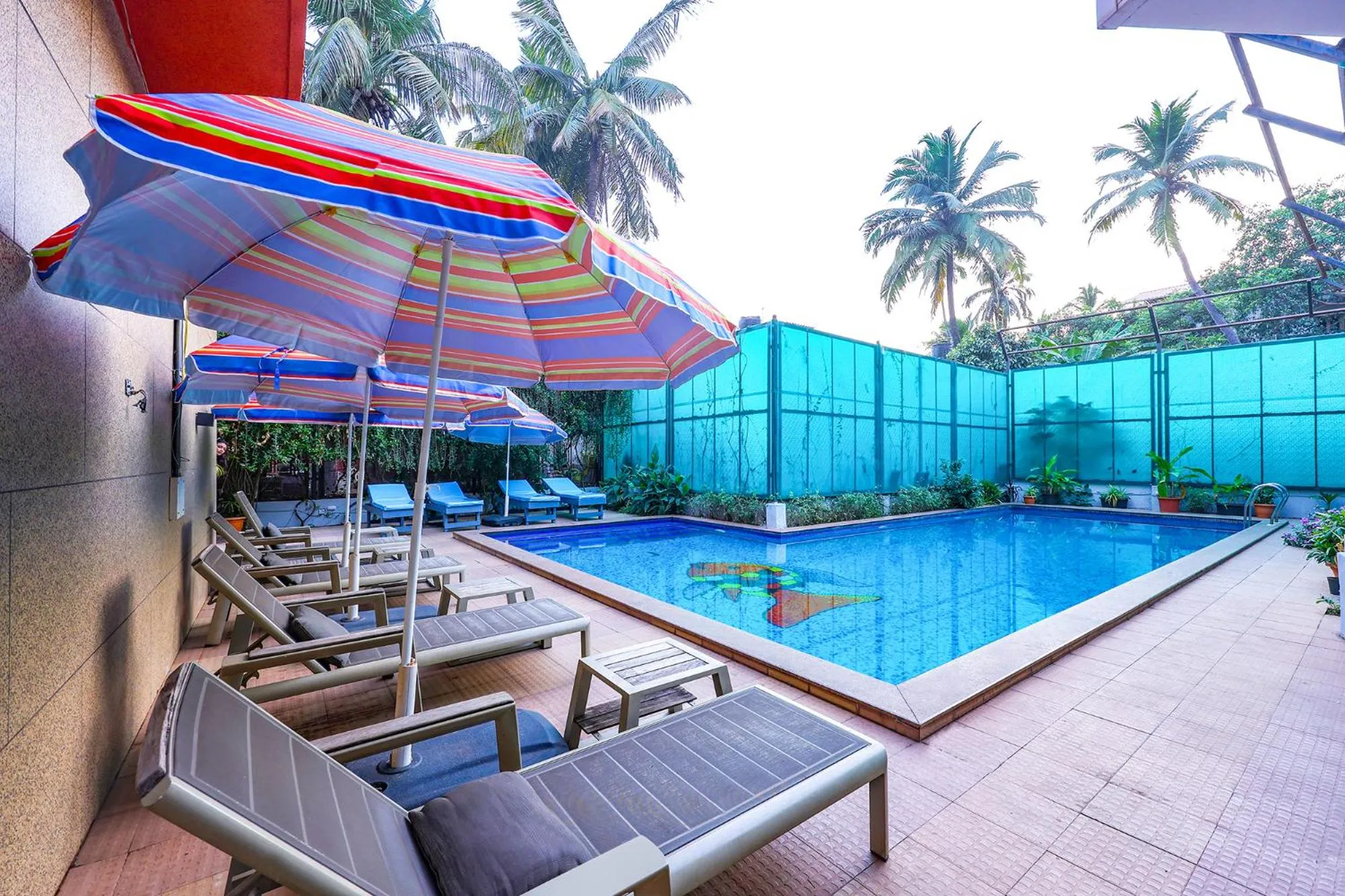 Pool view in Fabhotel Prime Sarala Crown - 500M From Calangute Beach