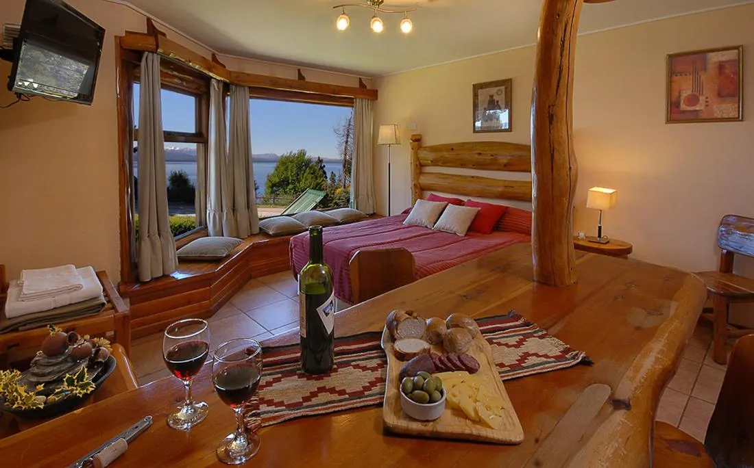 Living room, Bed in Apart Altos Del Nahuel