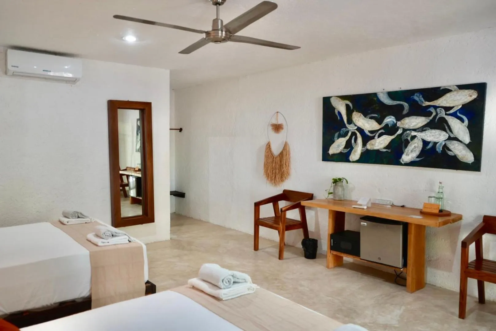 Bed in Zomay Beachfront Holbox