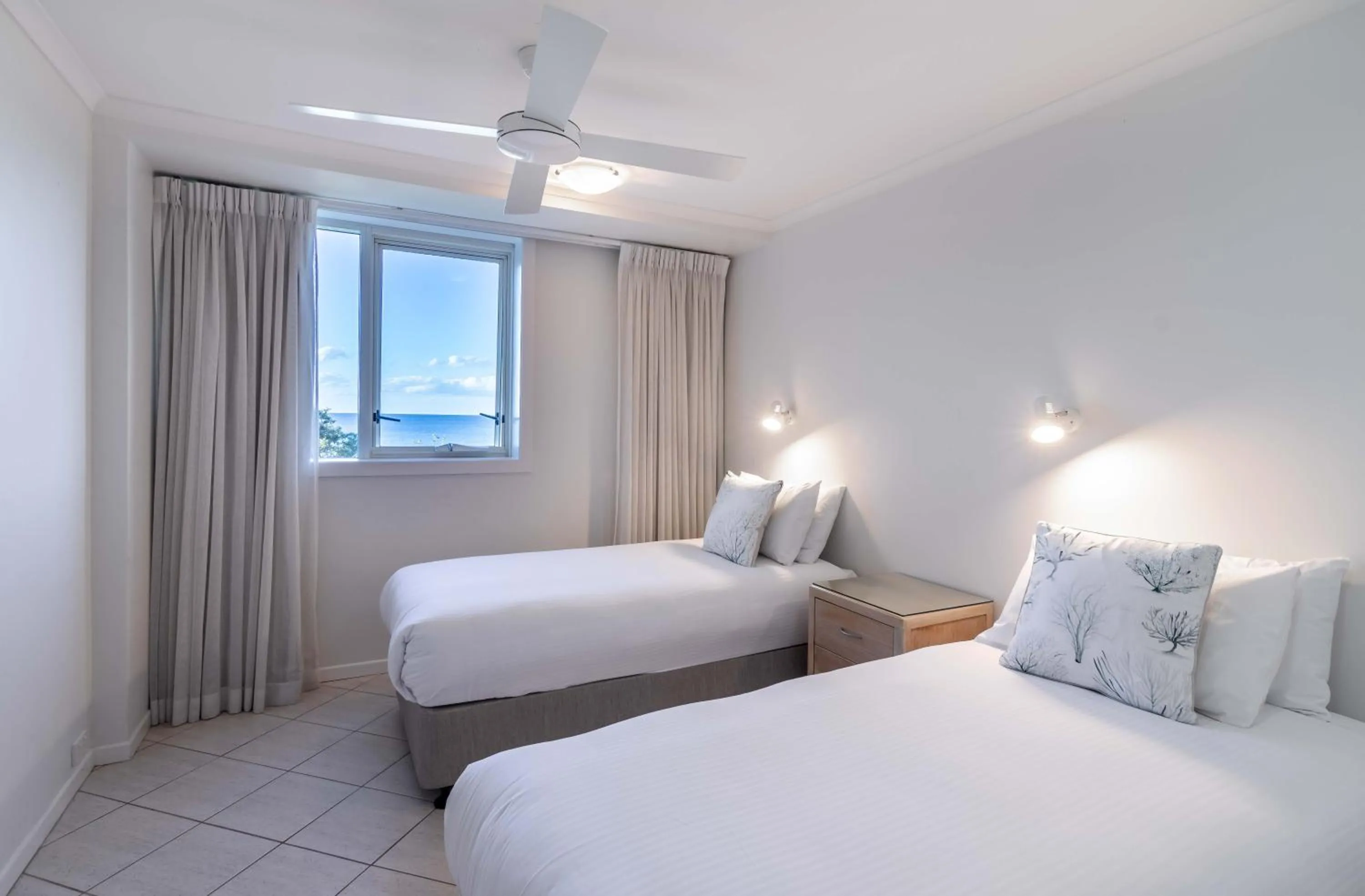 Bedroom, Bed in 84 The Spit Holiday Apartments