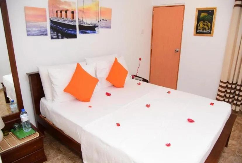 View (from property/room), Bed in White Villa Airport Transit Hotel