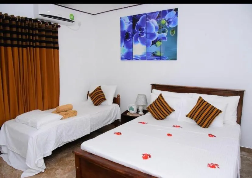 View (from property/room), Bed in White Villa Airport Transit Hotel