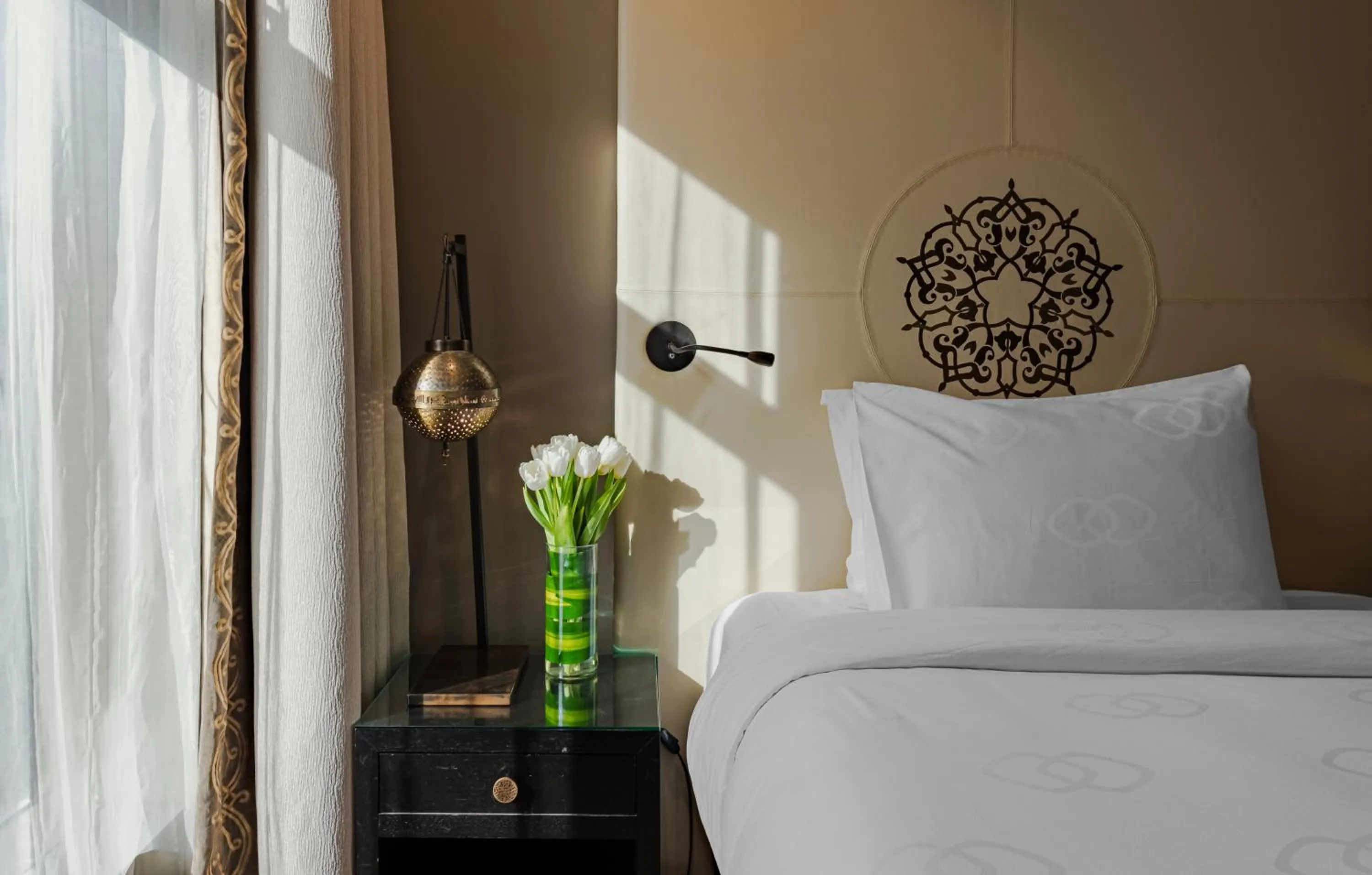 Decorative detail, Bed in Sofitel Shahd Al Madinah