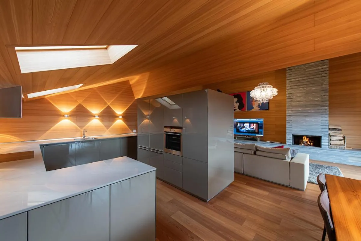 kitchen in Chalet RoyAlp Hôtel & Spa