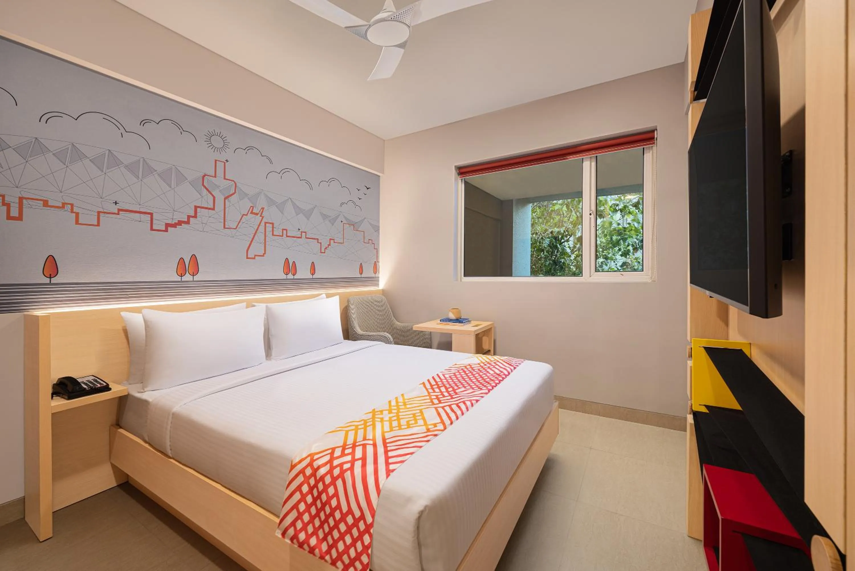 View (from property/room), Bed in Ginger Ahmedabad Vastrapur