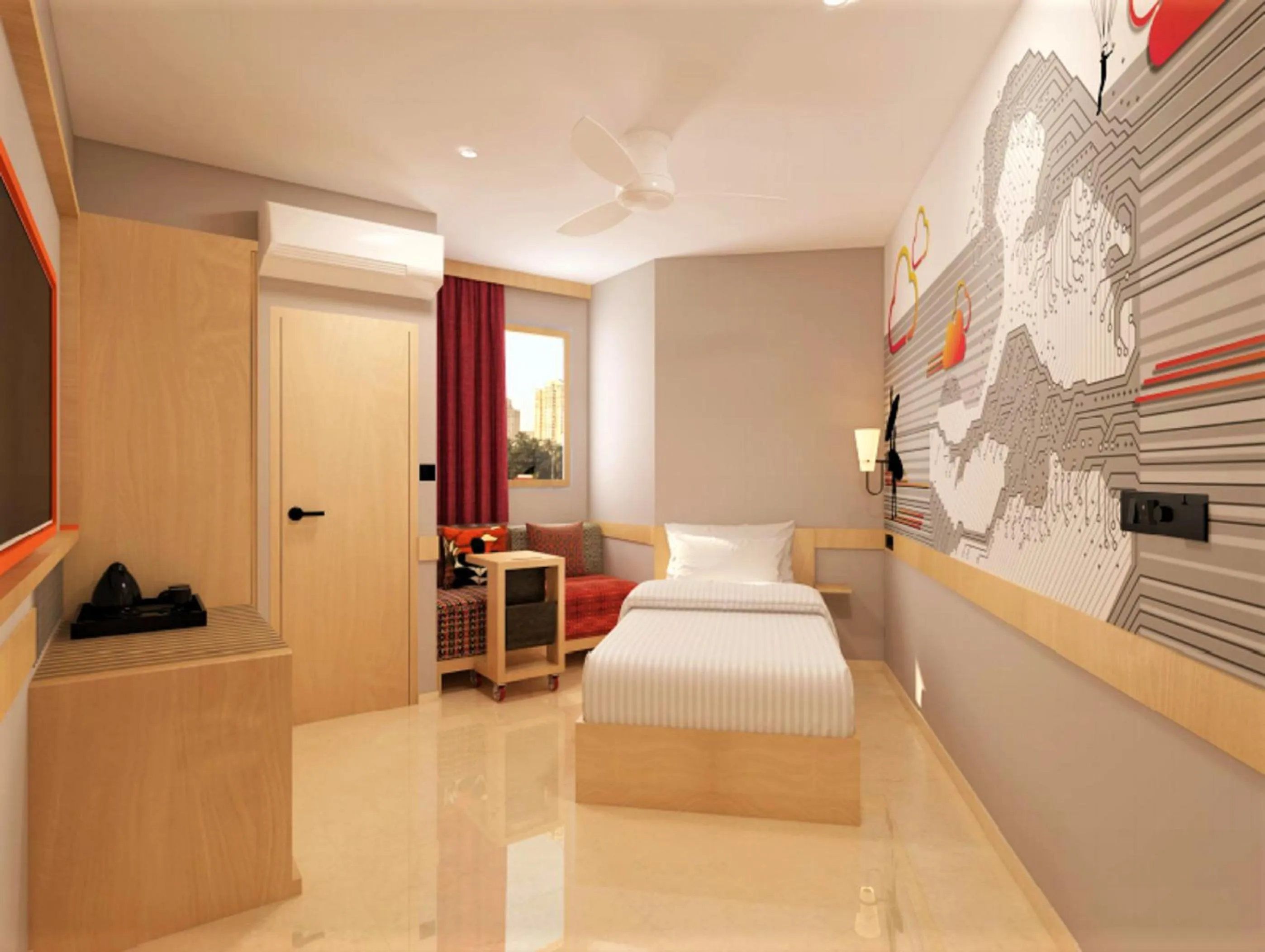 View (from property/room), Bed in Ginger Bangalore- Whitefield