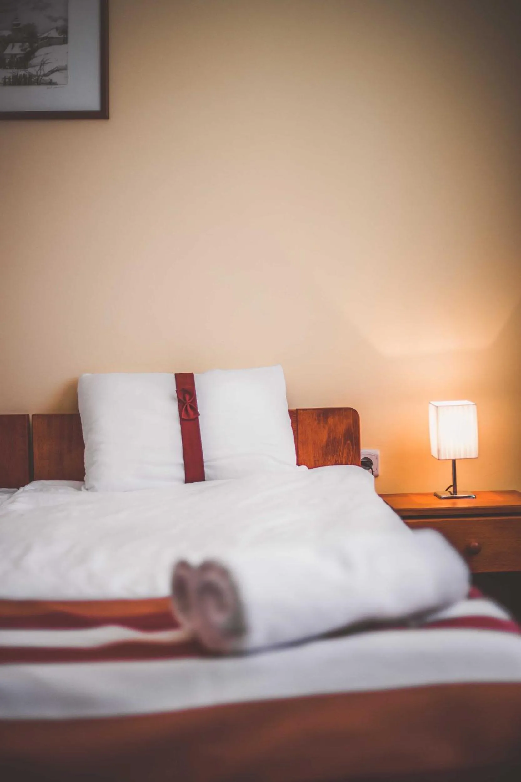 Bed in Fordan Hotel Pécs
