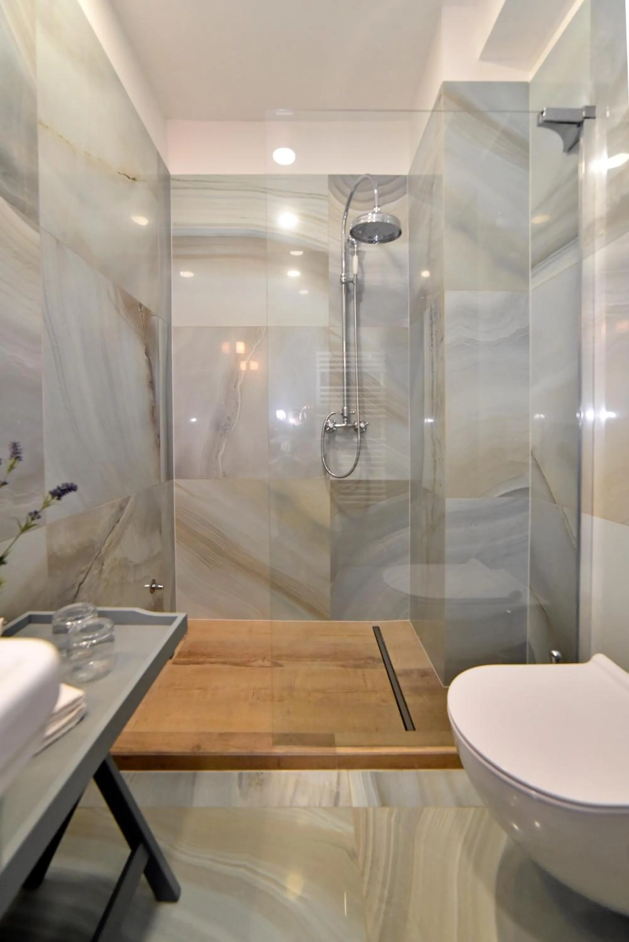 Shower in Manduša Heritage Apartments