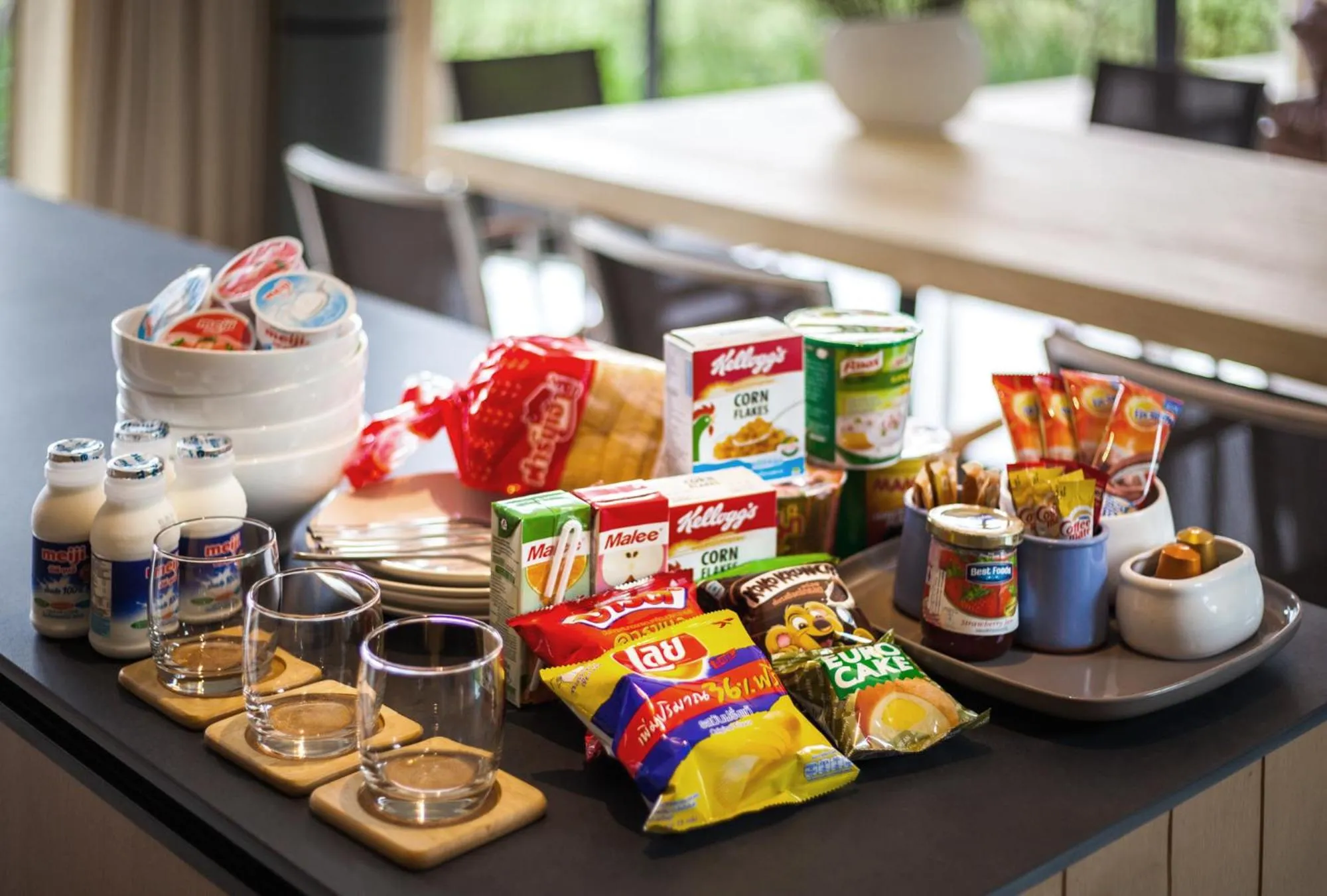 Continental breakfast in Gliding Villa in Khao Yai