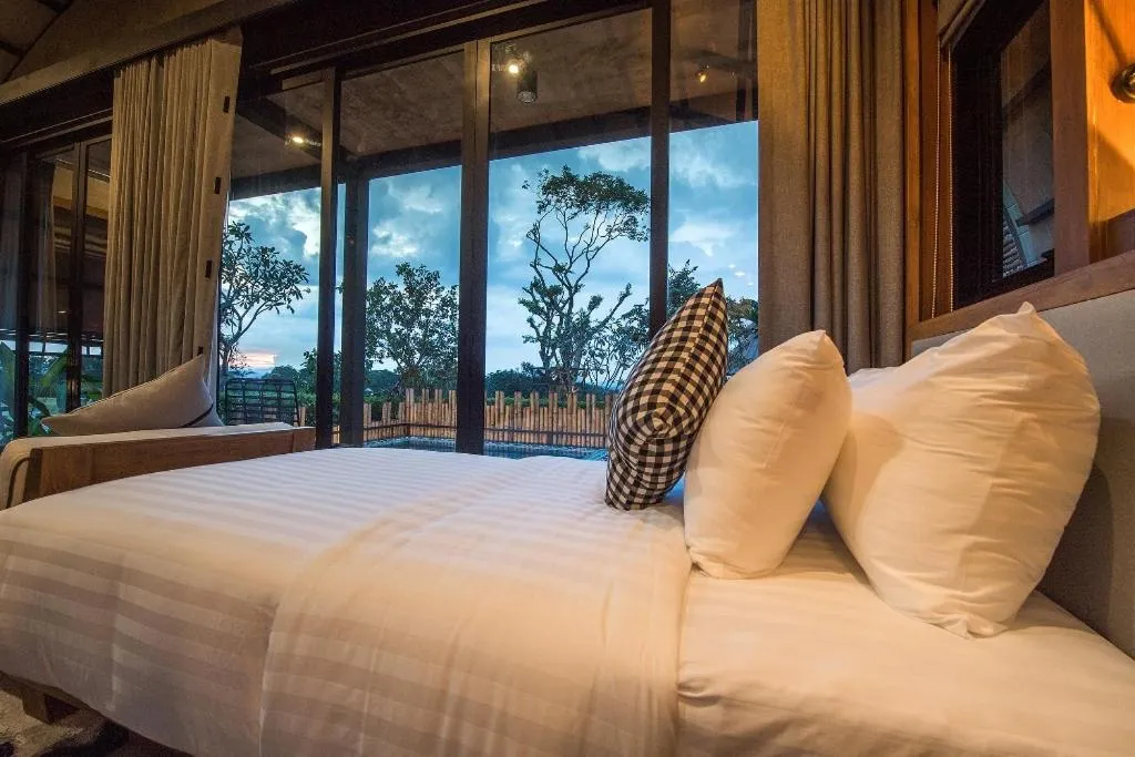 Bed in Vino Neste Private Pool Villas