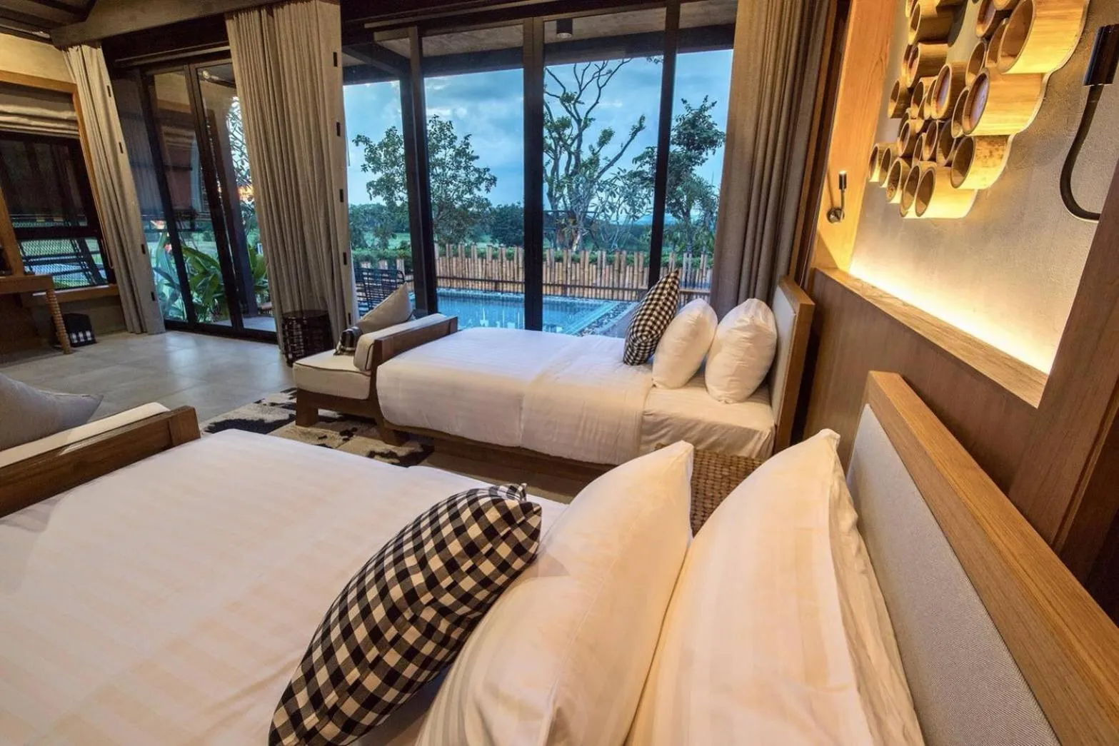 Bed in Vino Neste Private Pool Villas