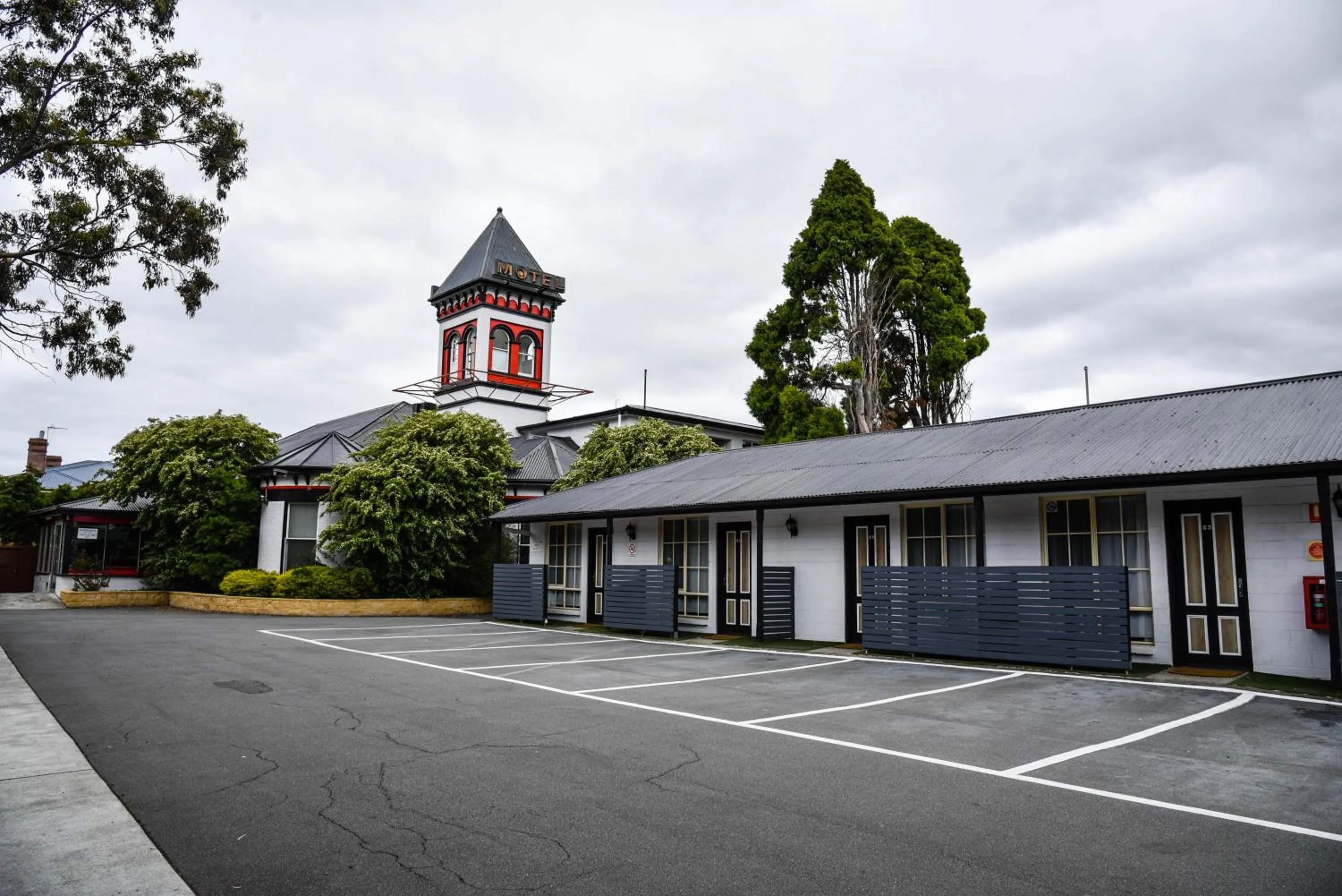 Property building in Hobart Tower Motel
