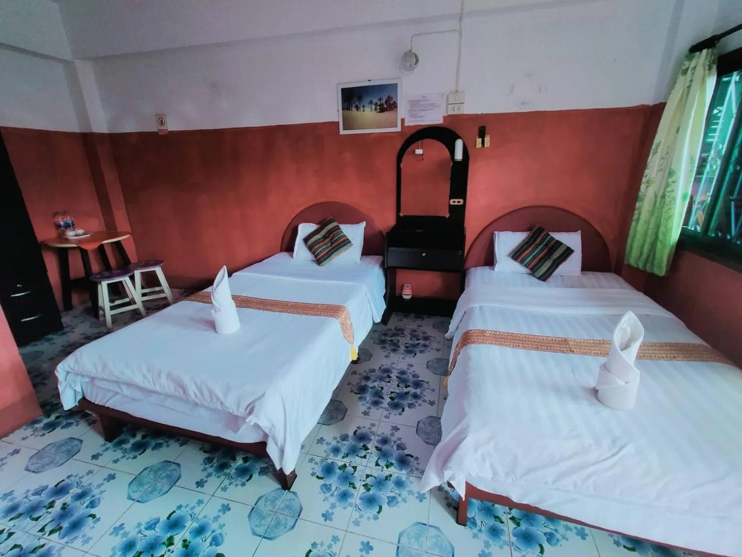Bed in Sabaydee House at Pai