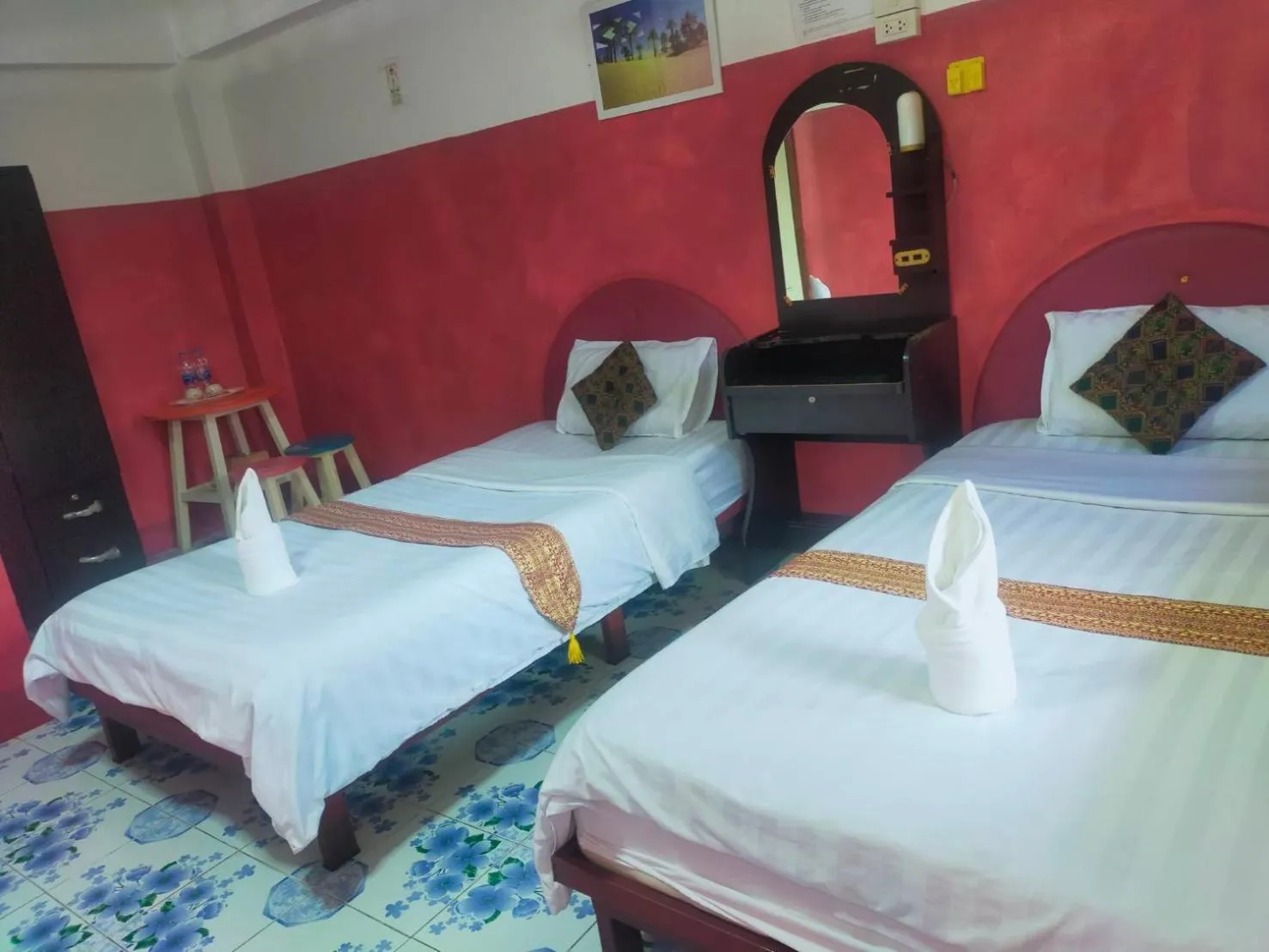 Bed in Sabaydee House at Pai