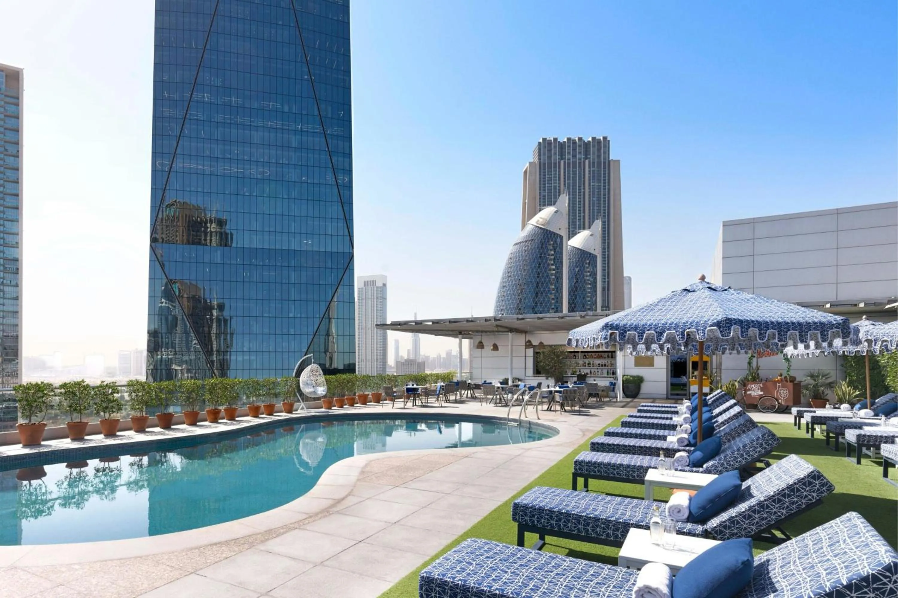 Swimming pool in Ritz Carlton DIFC Downtown Dubai