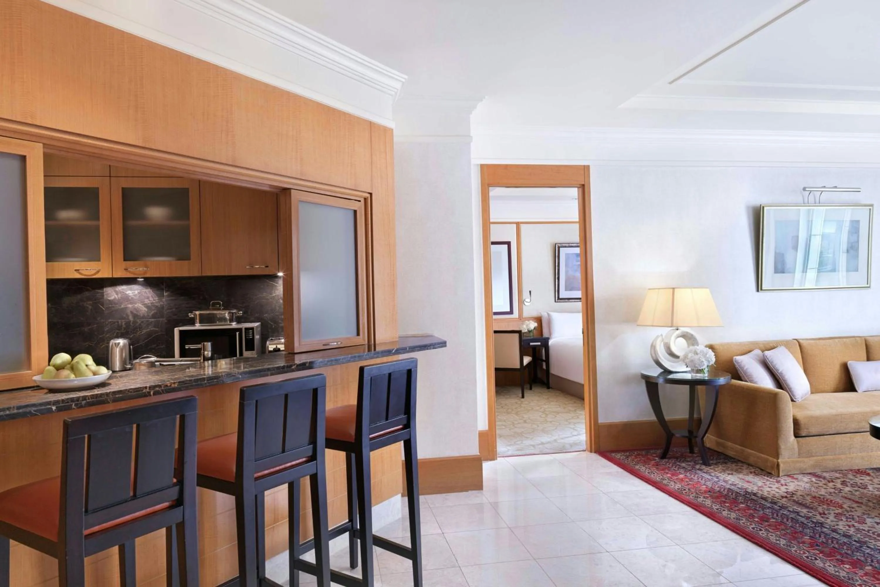 Living room in Ritz Carlton DIFC Downtown Dubai