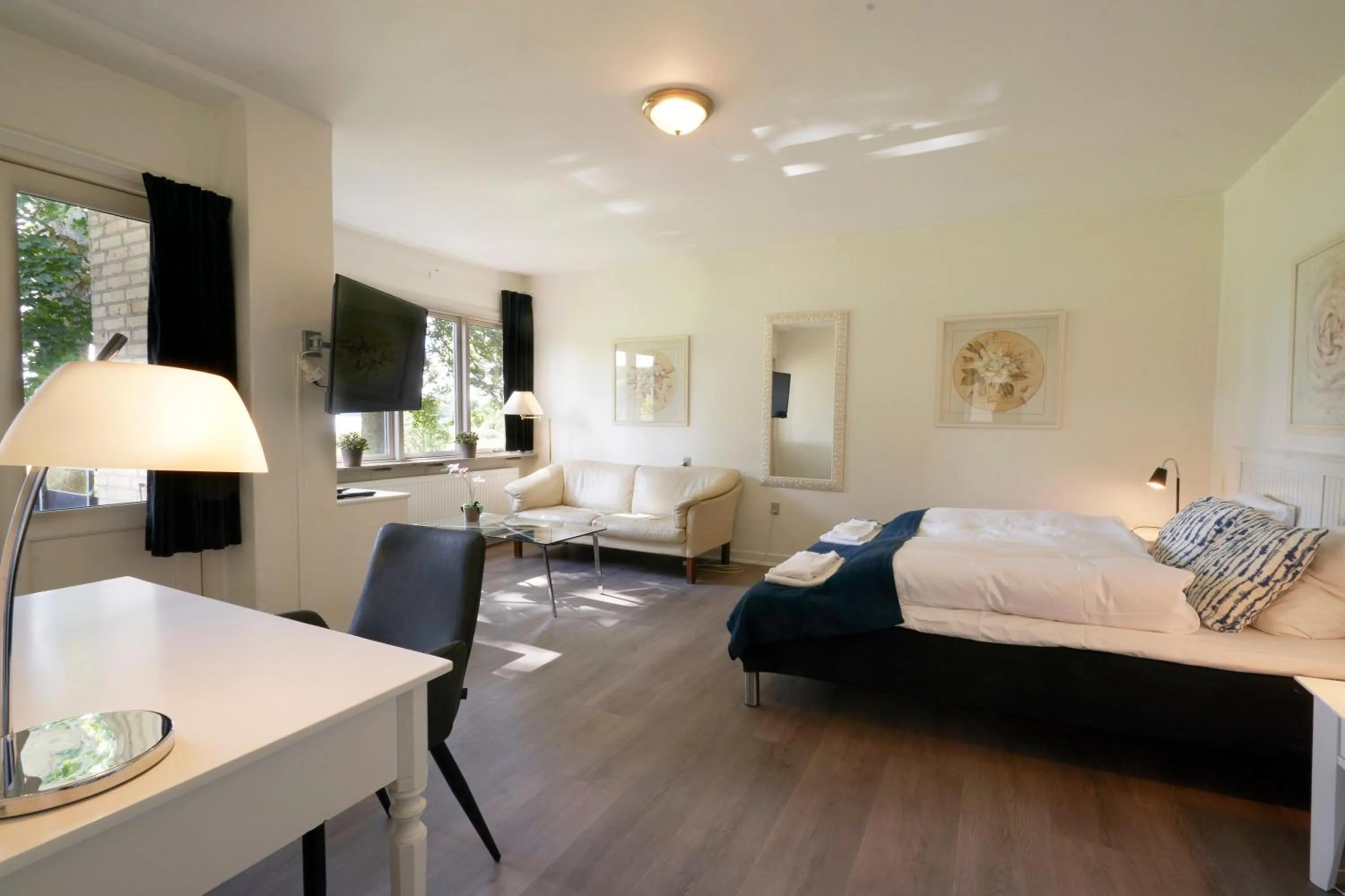 Bed in Hotel Skanderborghus