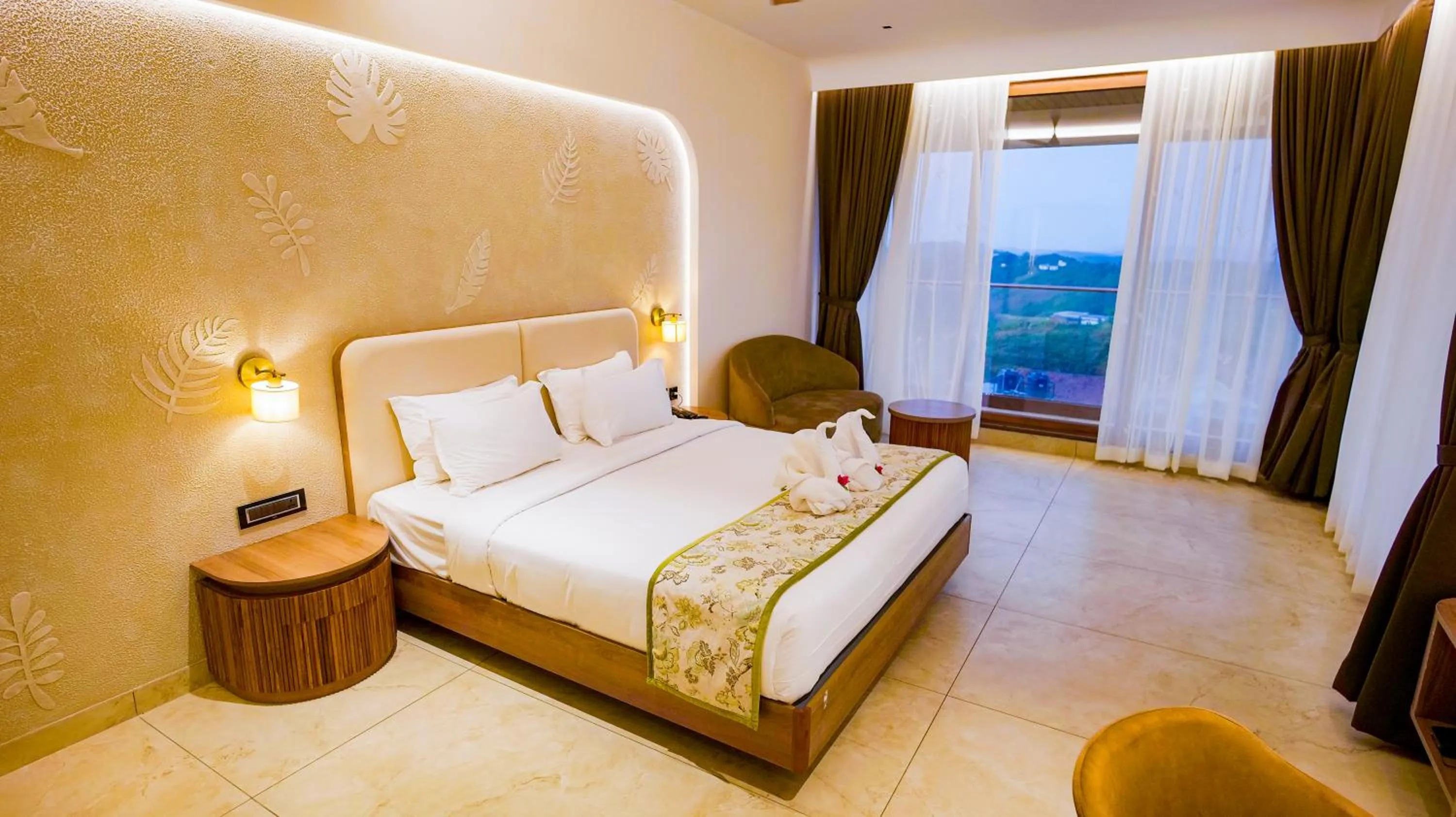 Bed in Palette Hill View Resorts Vagamon