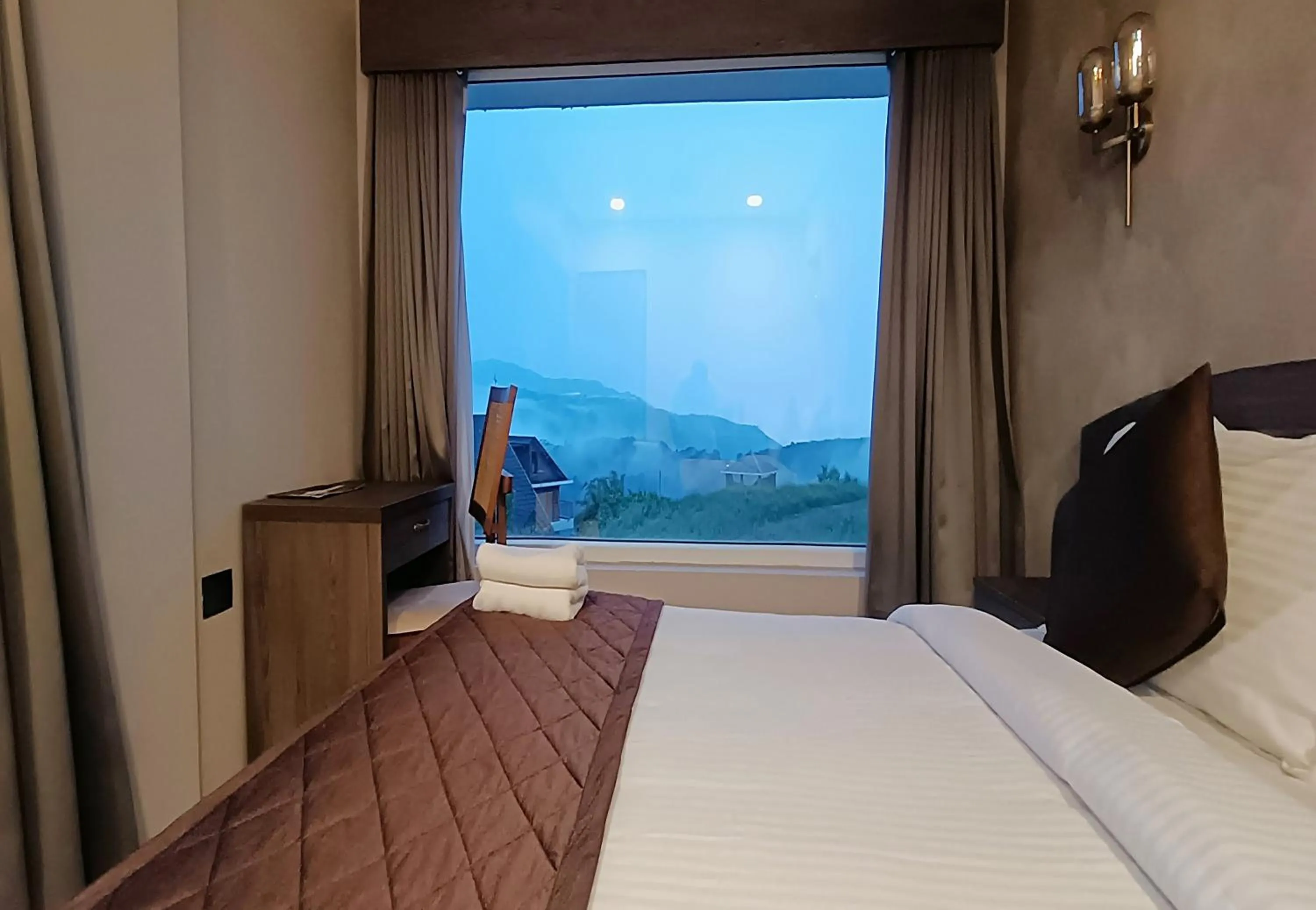 View (from property/room), Bed in Palette Hill View Resorts Vagamon