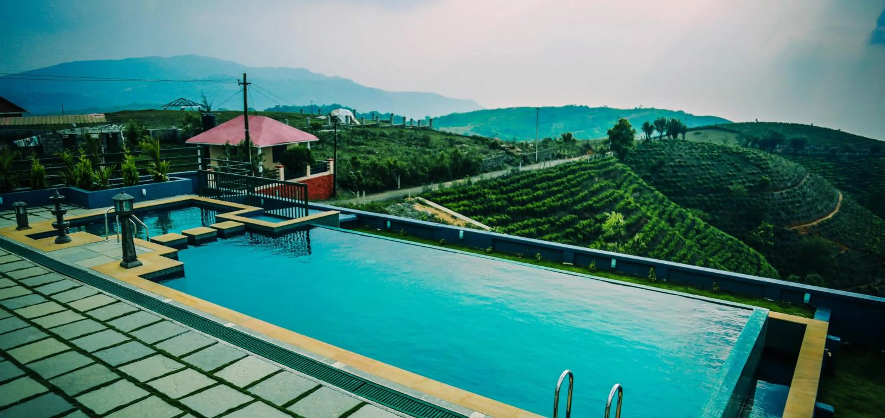 Pool view in Palette Hill View Resorts Vagamon