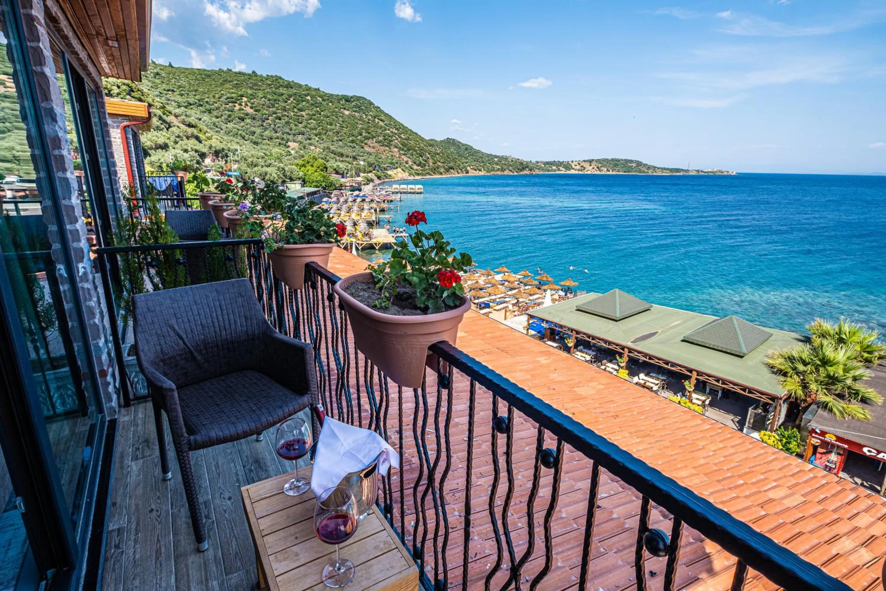 Balcony/Terrace in Assos Kervansaray Hotel - Special Category