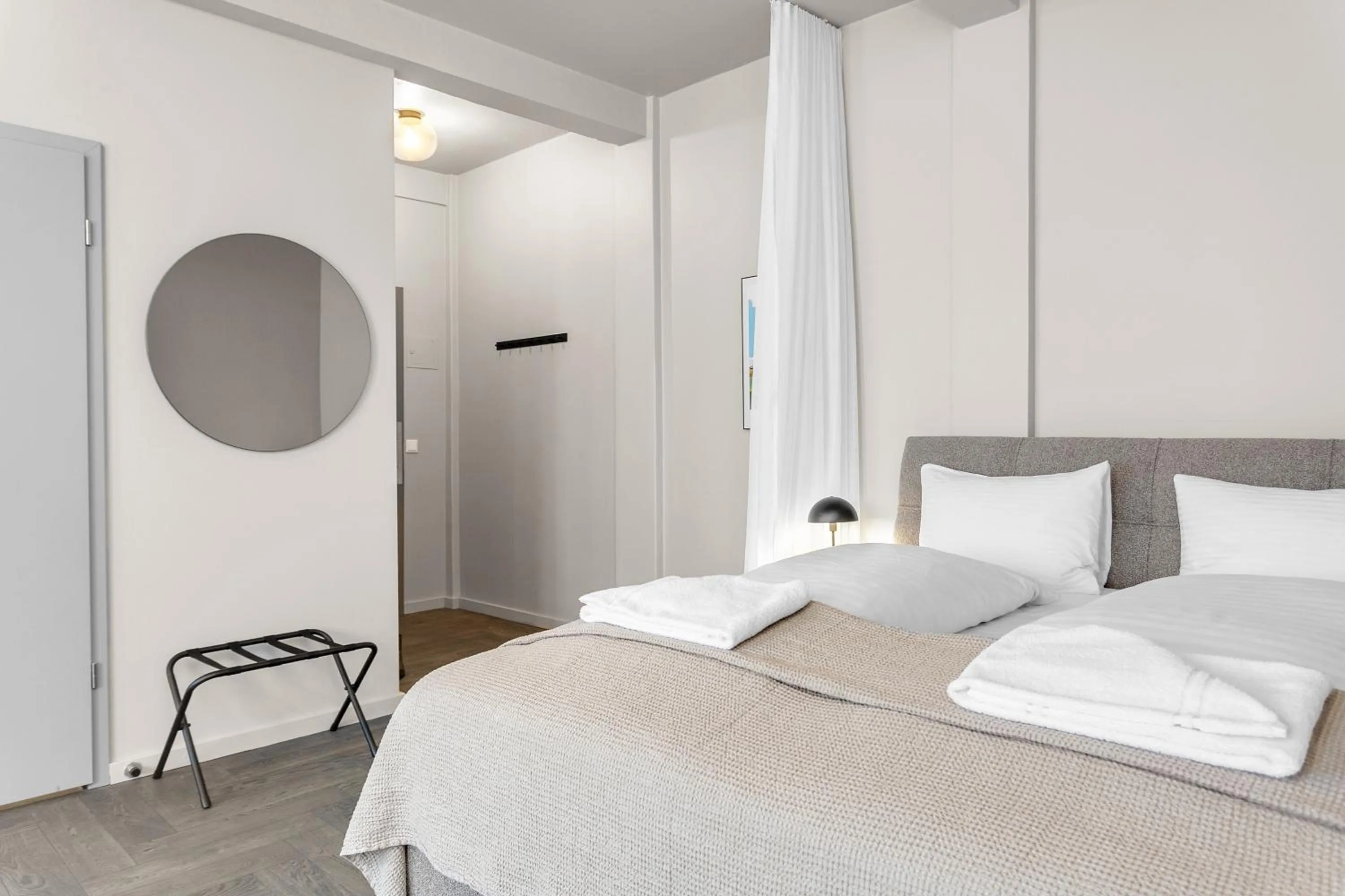 Bed in The Swan House by Heimaleiga