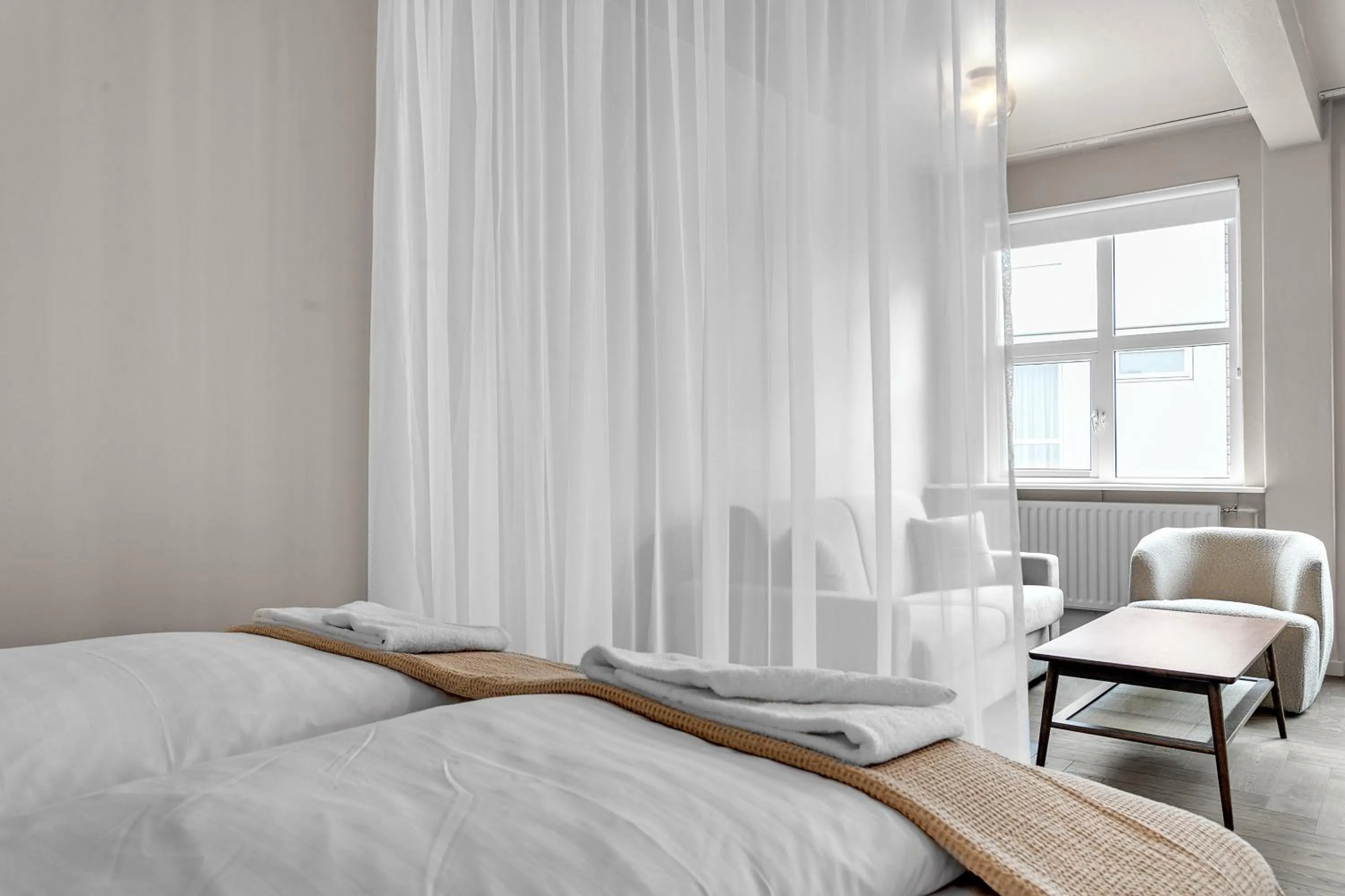 Bed in The Swan House by Heimaleiga