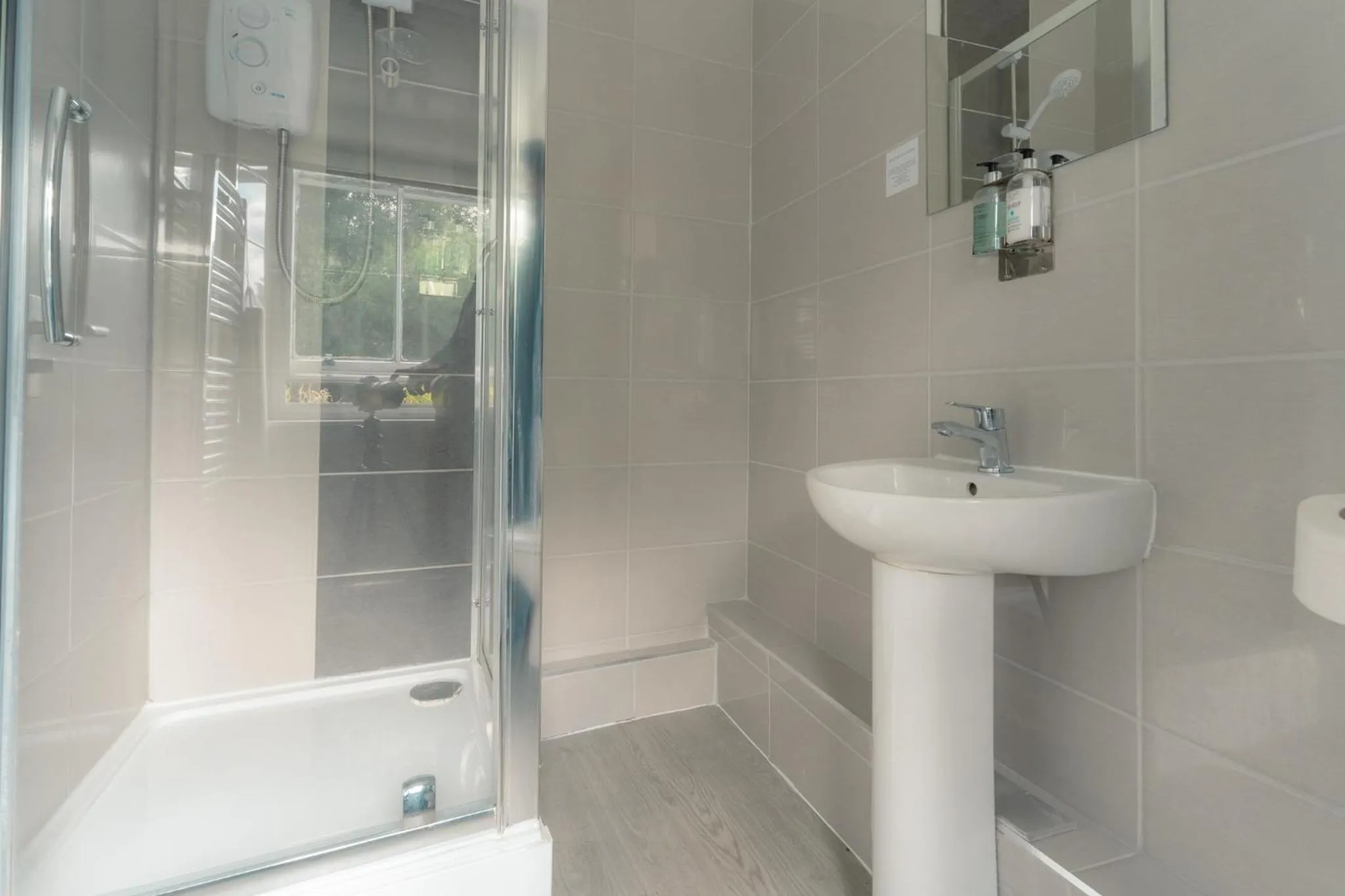 Shower in West Port Hotel