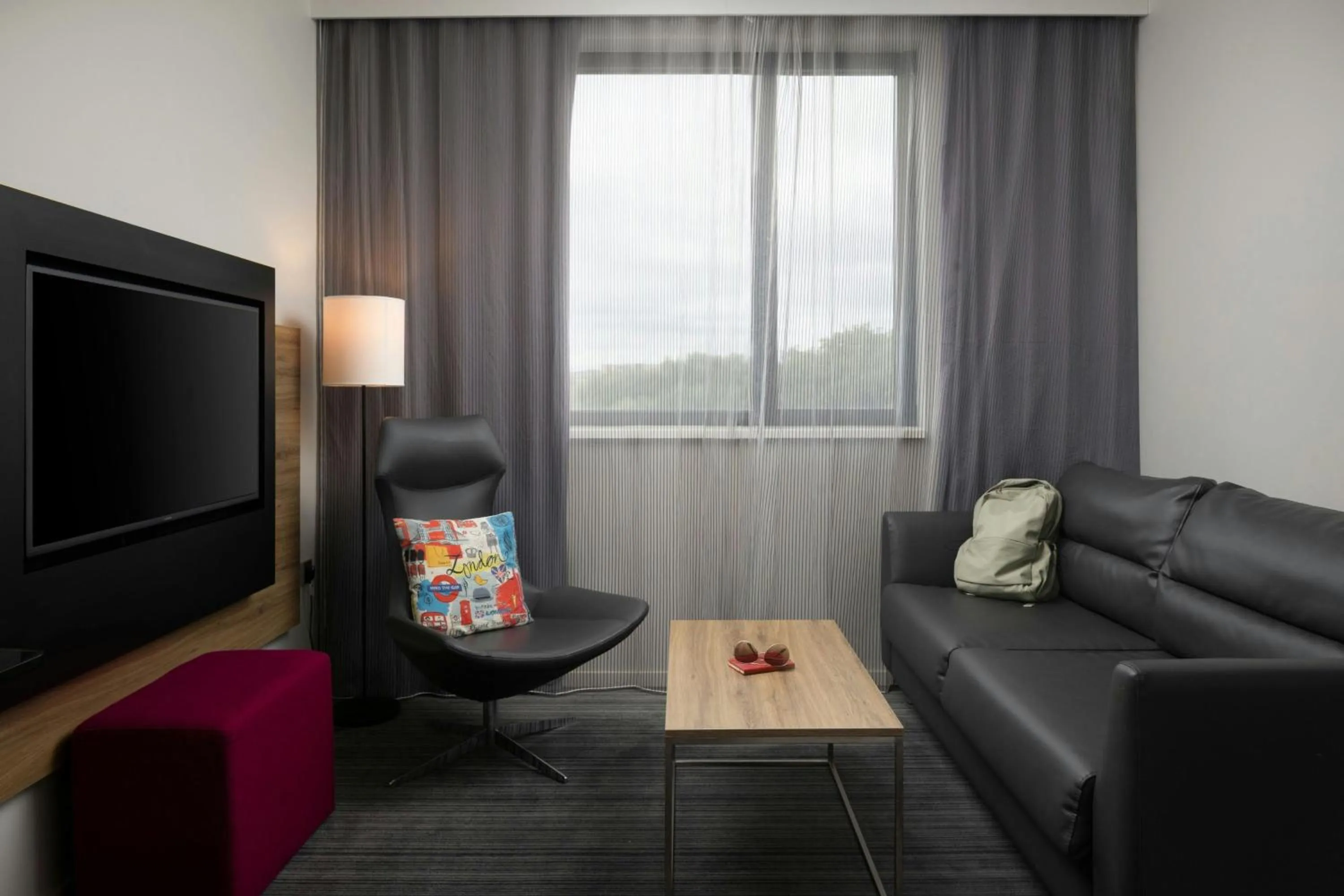 Photo of the whole room in Moxy London Heathrow Airport