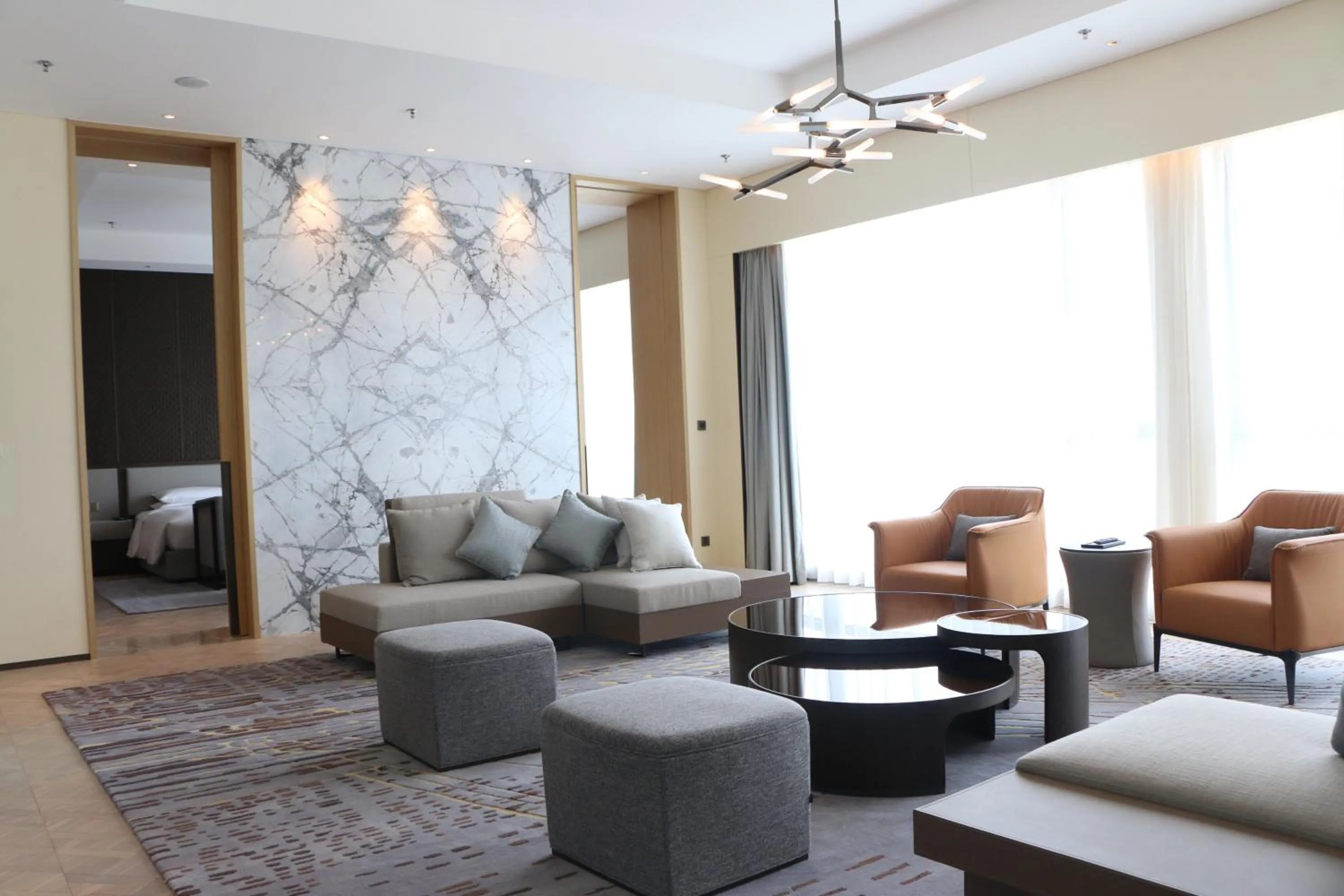 Living room in Suzhou Marriott Hotel Taihu Lake