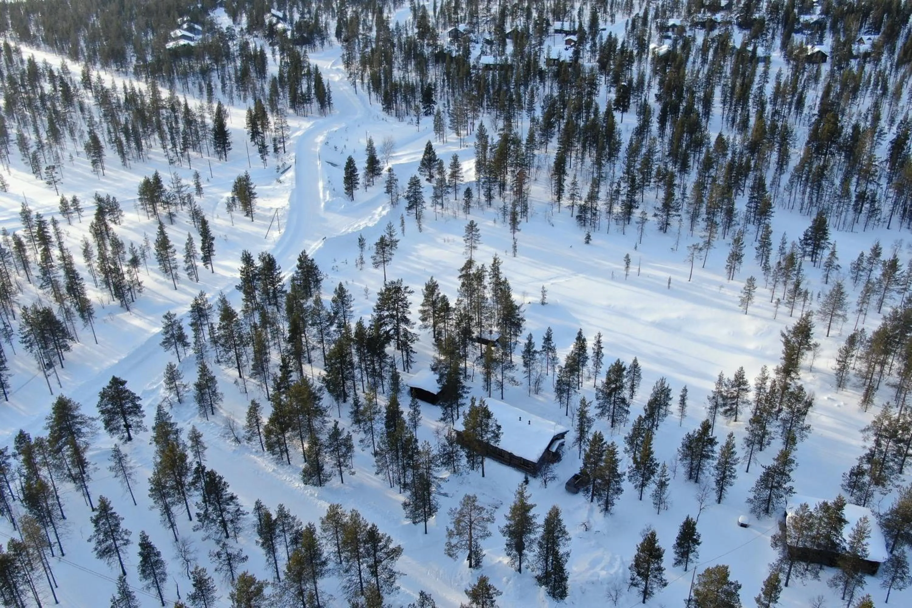 Natural landscape in Kuukkeli Log Houses Villa Aurora "Pupula"