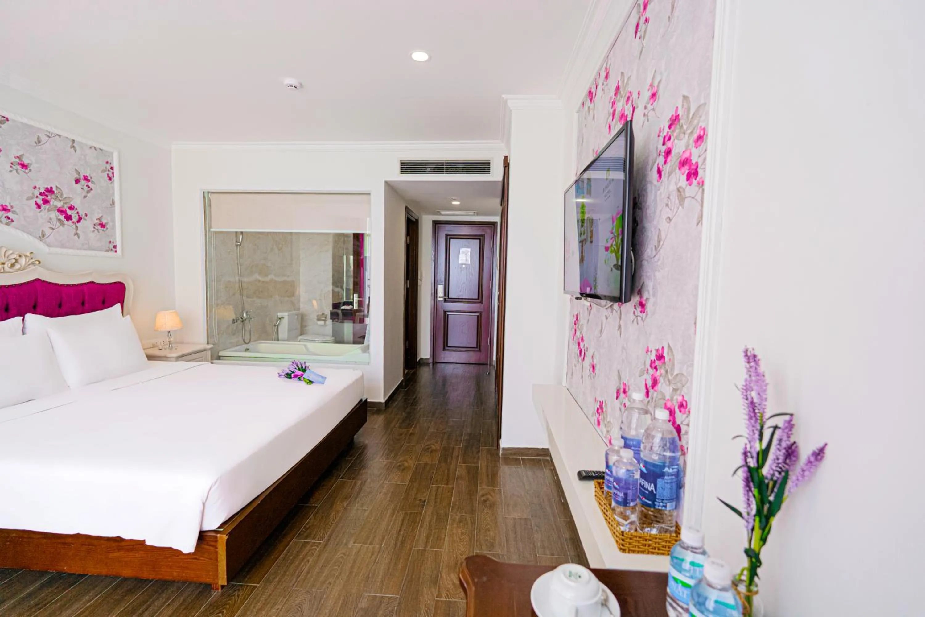 Shower, Bed in Bonjour Nha Trang Hotel