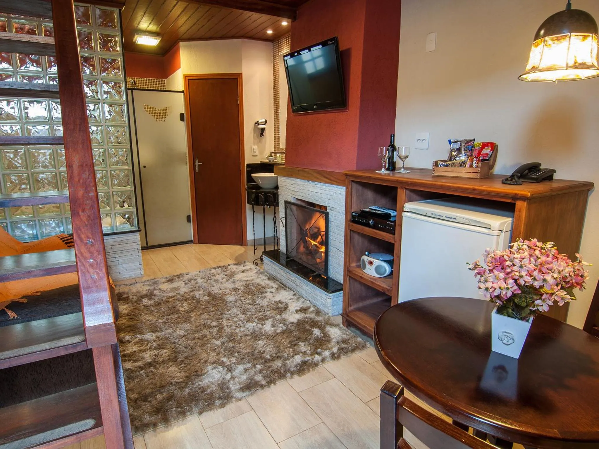 Living room in Pousada Aguia Dourada