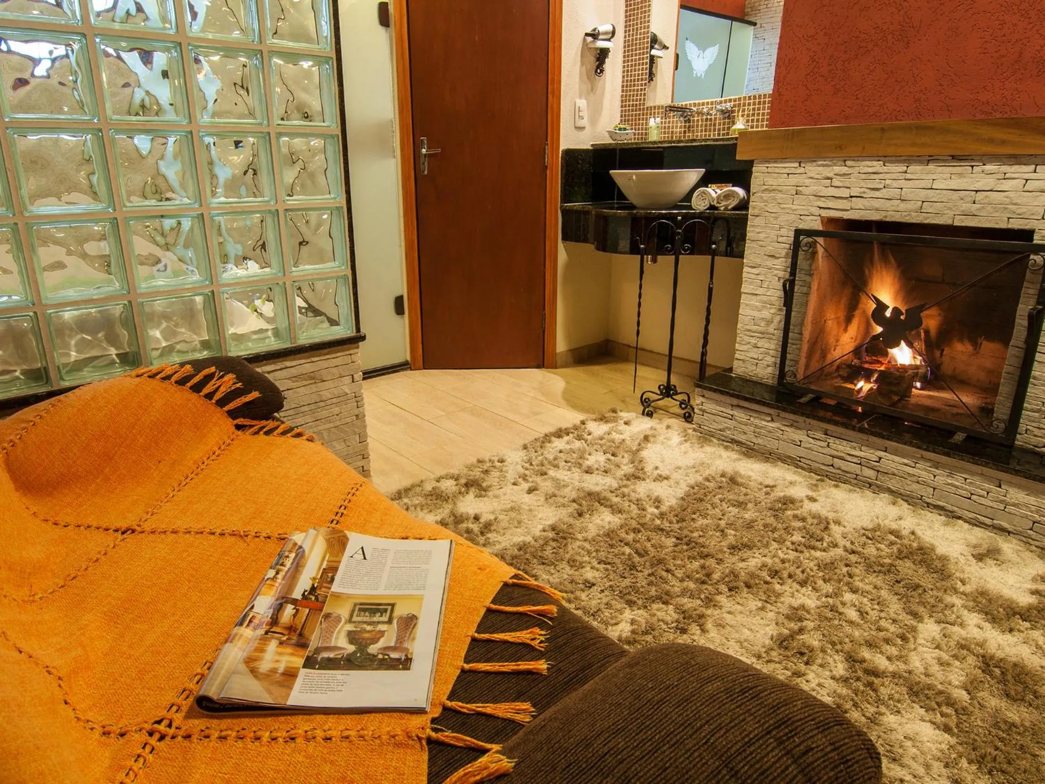 Living room in Pousada Aguia Dourada