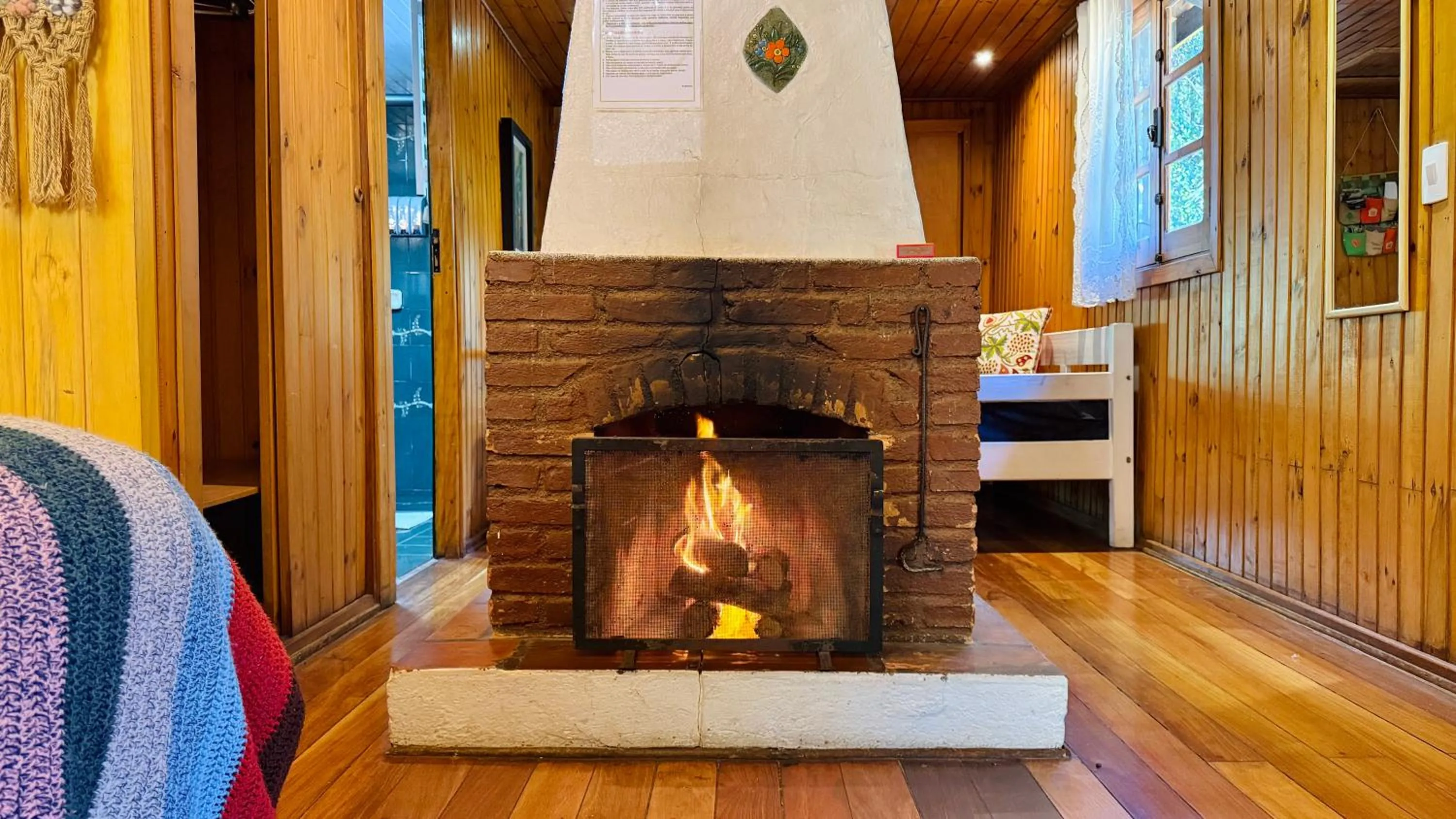fireplace in Pousada Villa D'Amore