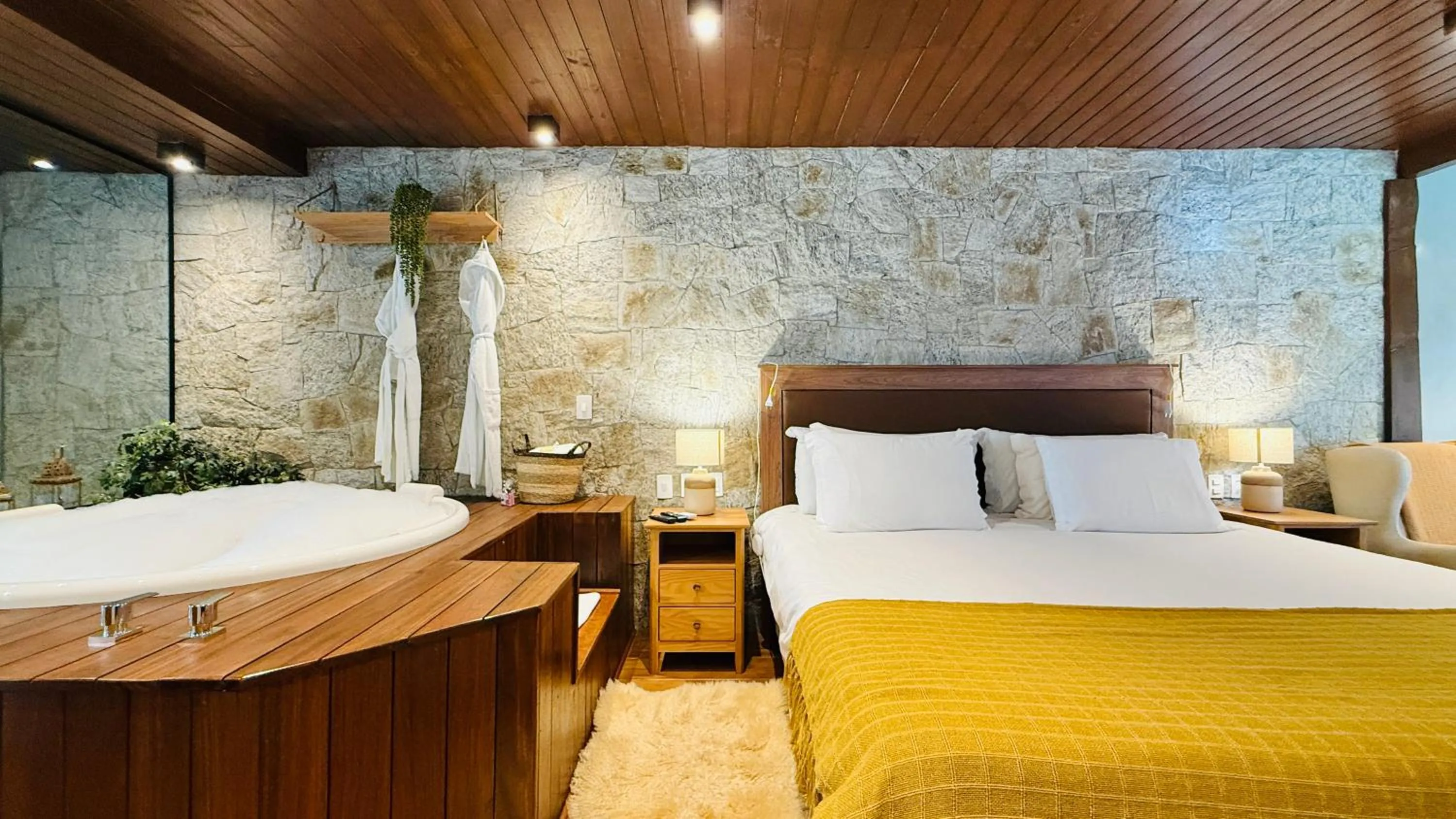 Bed in Pousada Villa D'Amore